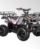 Coolster Gas ATV, 125CC 4-Stroke Mini Gas 4 Wheeler with Front and Rear Disc Brake, with Speed Control and LED Lights, Weight Support Up to 165 LBS, Max Speed 15mph