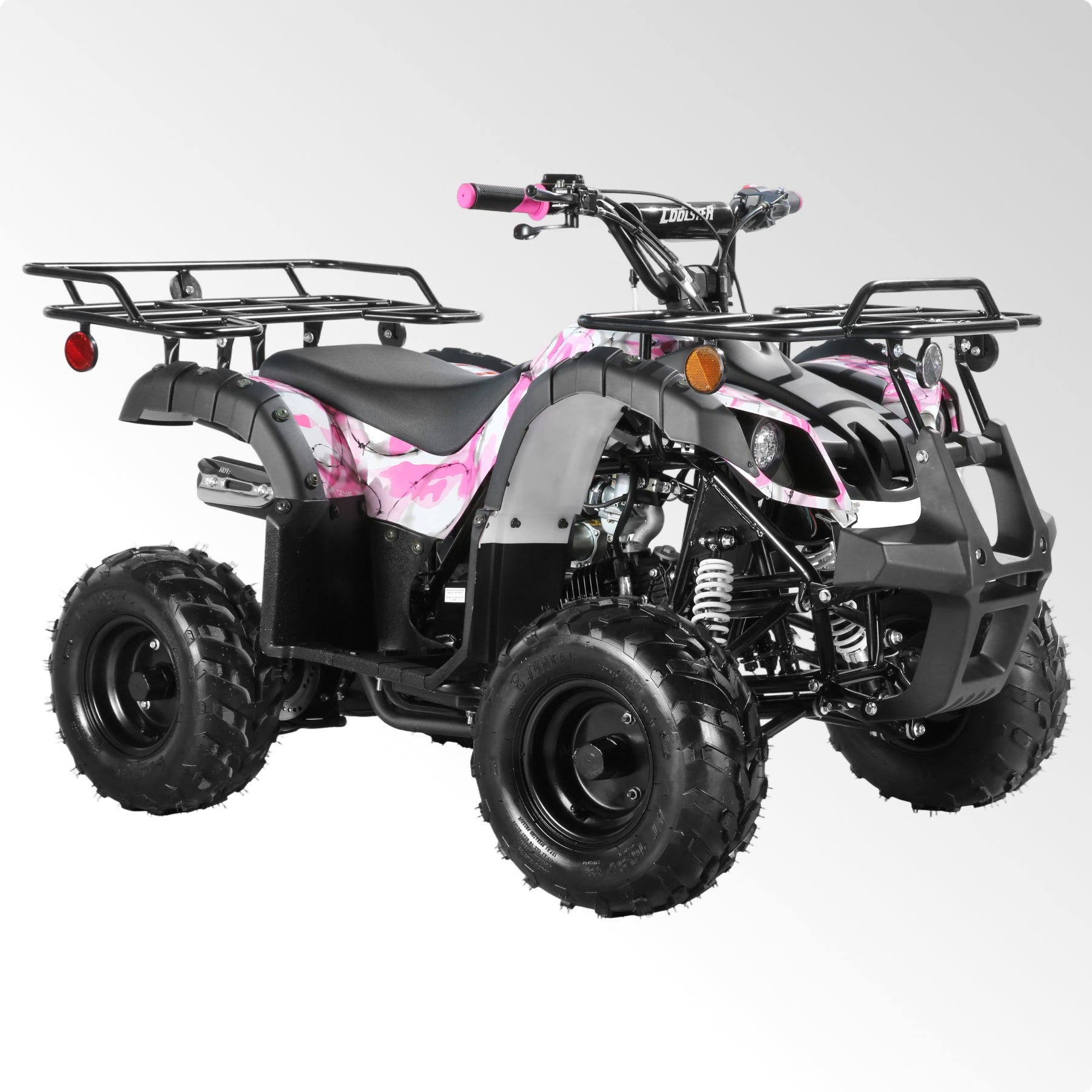 Coolster Gas ATV, 125CC 4-Stroke Mini Gas 4 Wheeler with Front and Rear Disc Brake, with Speed Control and LED Lights, Weight Support Up to 165 LBS, Max Speed 15mph