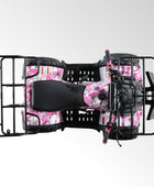 Coolster Gas ATV, 125CC 4-Stroke Mini Gas 4 Wheeler with Front and Rear Disc Brake, with Speed Control and LED Lights, Weight Support Up to 165 LBS, Max Speed 15mph