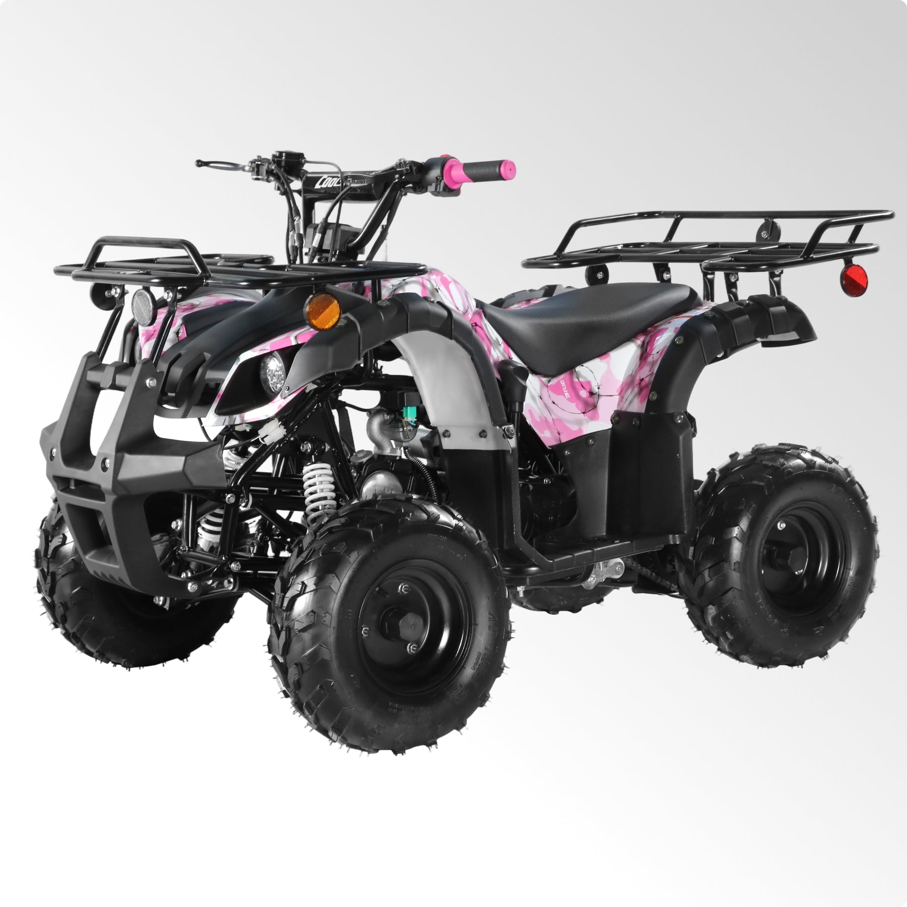 Coolster Gas ATV, 125CC 4-Stroke Mini Gas 4 Wheeler with Front and Rear Disc Brake, with Speed Control and LED Lights, Weight Support Up to 165 LBS, Max Speed 15mph