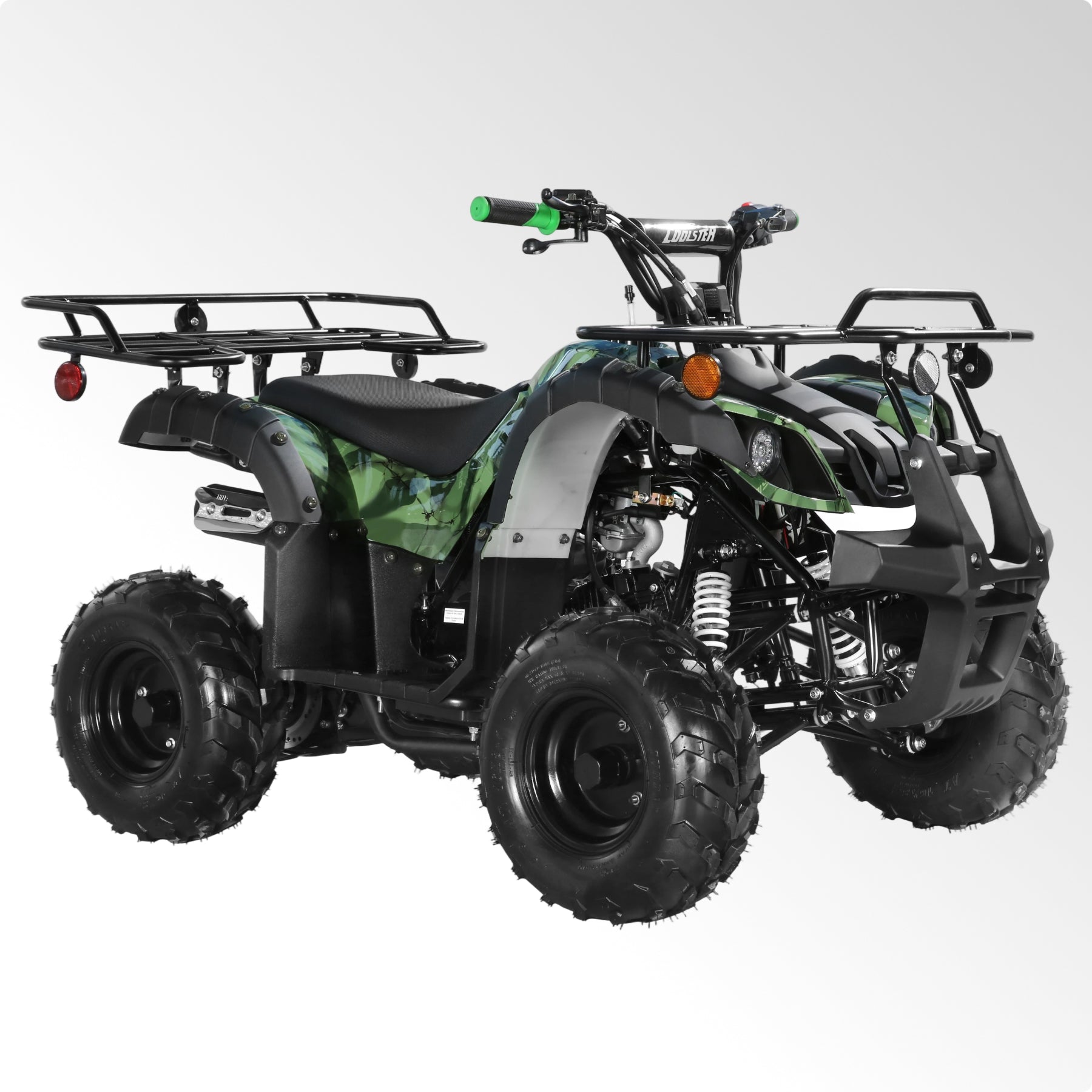 Coolster Gas ATV, 125CC 4-Stroke Mini Gas 4 Wheeler with Front and Rear Disc Brake, with Speed Control and LED Lights, Weight Support Up to 165 LBS, Max Speed 15mph
