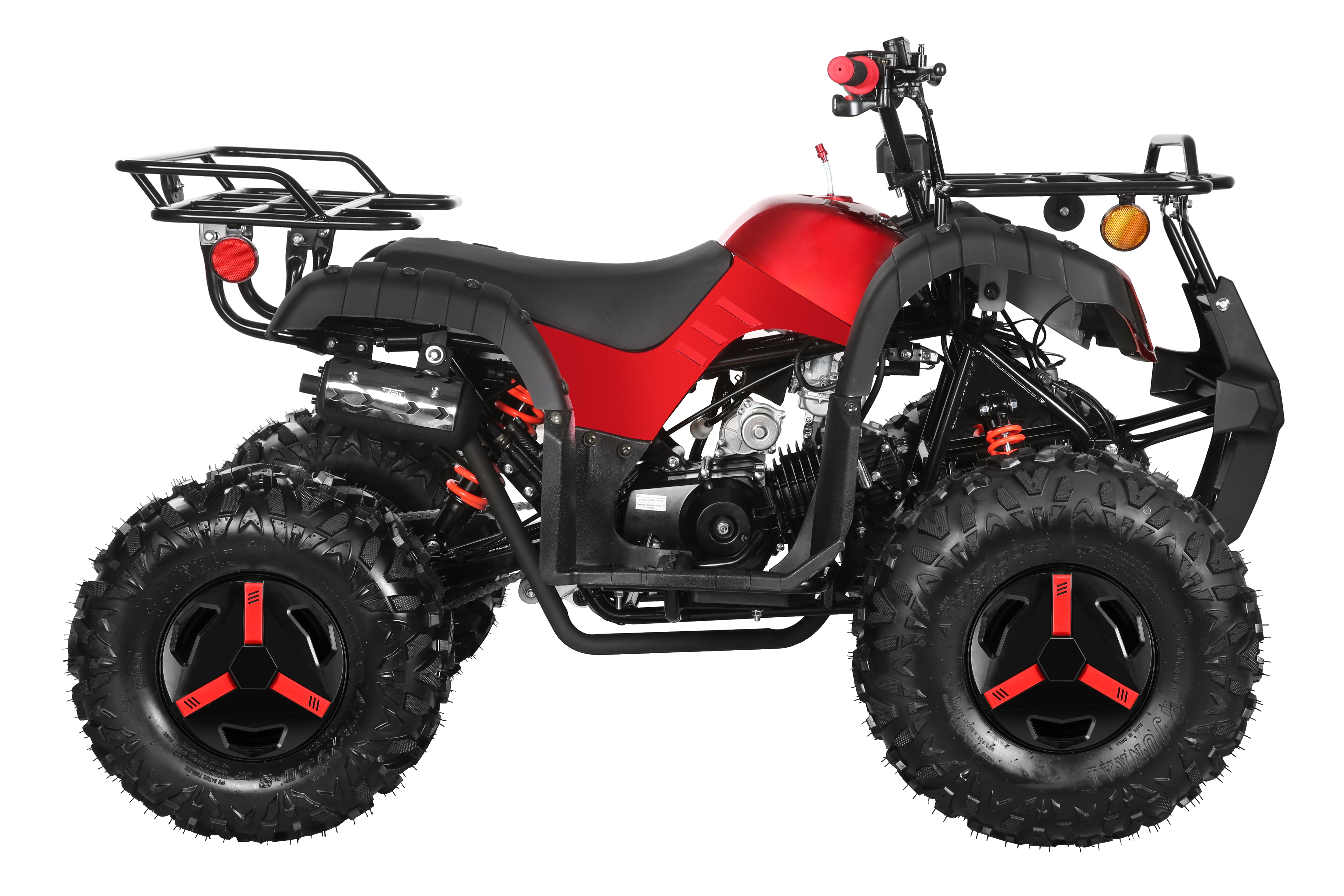 Coolster Gas ATV, 125CC 4-Stroke Mini Gas 4 Wheeler with Front and Rear Disc Brake, with Speed Control and LED Lights, Weight Support Up to 165 LBS, Max Speed 15mp