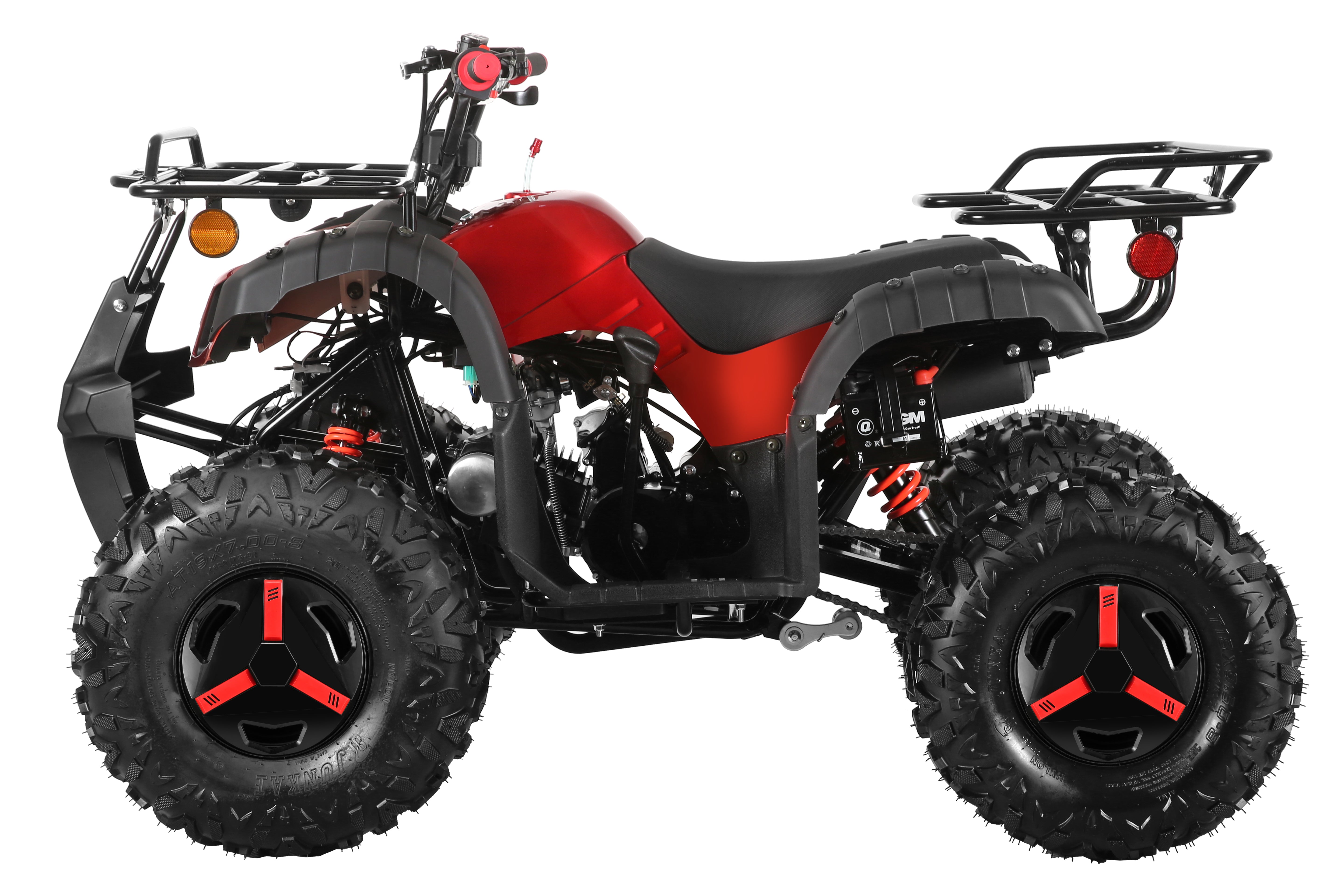 Coolster Gas ATV, 125CC 4-Stroke Mini Gas 4 Wheeler with Front and Rear Disc Brake, with Speed Control and LED Lights, Weight Support Up to 165 LBS, Max Speed 15mp