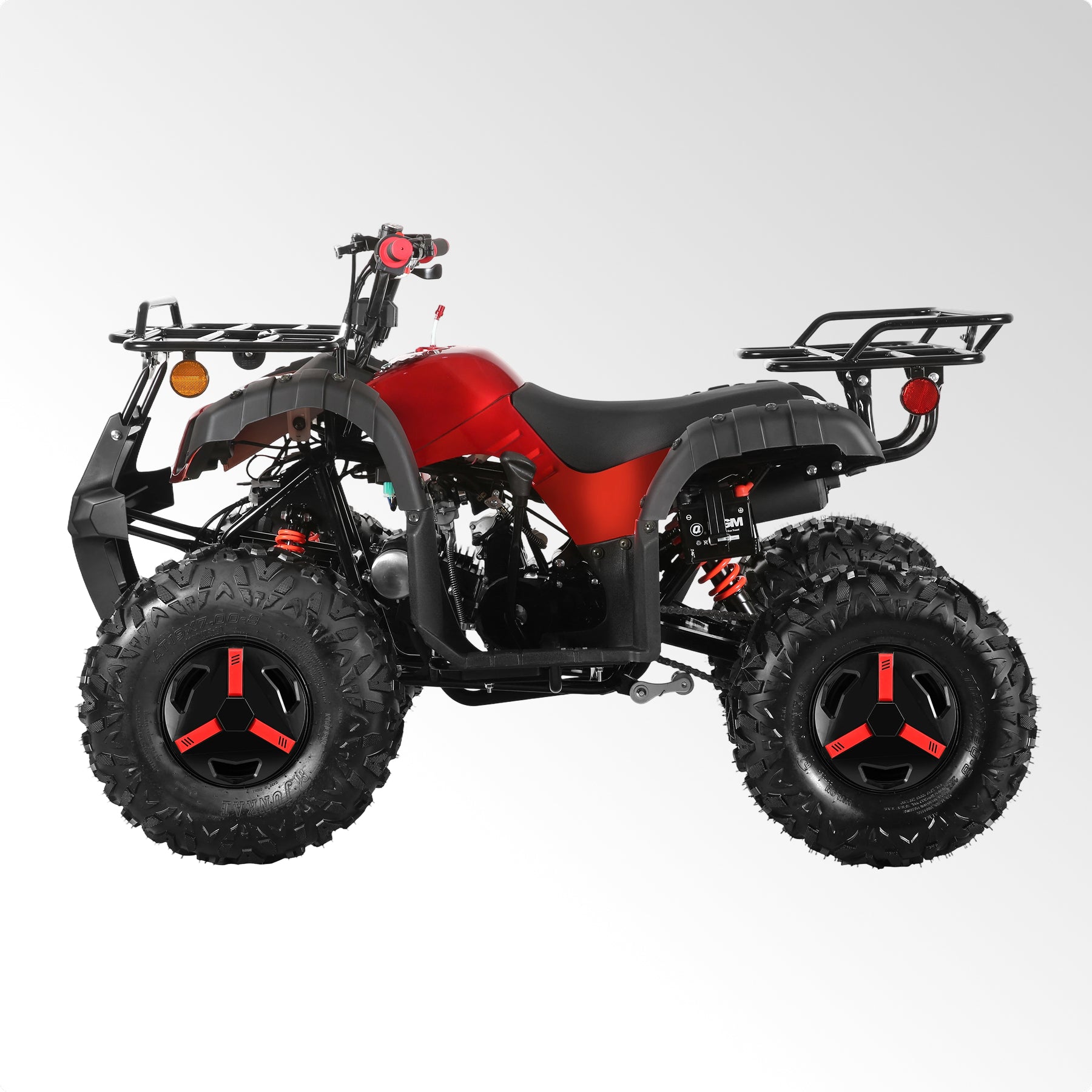 Coolster Gas ATV, 125CC 4-Stroke Mini Gas 4 Wheeler with Front and Rear Disc Brake, with Speed Control and LED Lights, Weight Support Up to 165 LBS, Max Speed 15mp