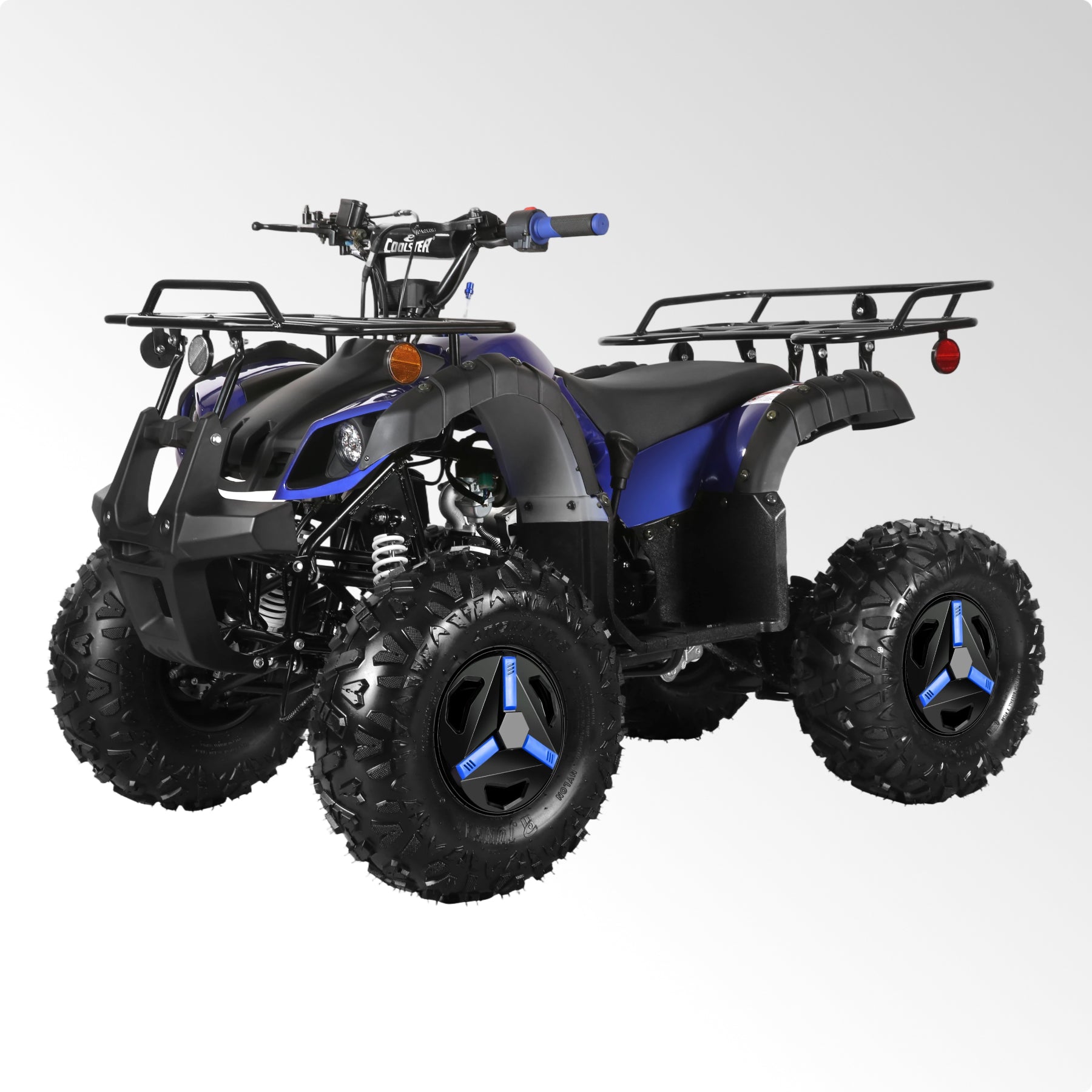 Coolster Gas ATV, 125CC 4-Stroke Mini Gas 4 Wheeler with Front and Rear Disc Brake, with Speed Control and LED Lights, Weight Support Up to 165 LBS, Max Speed 15mp