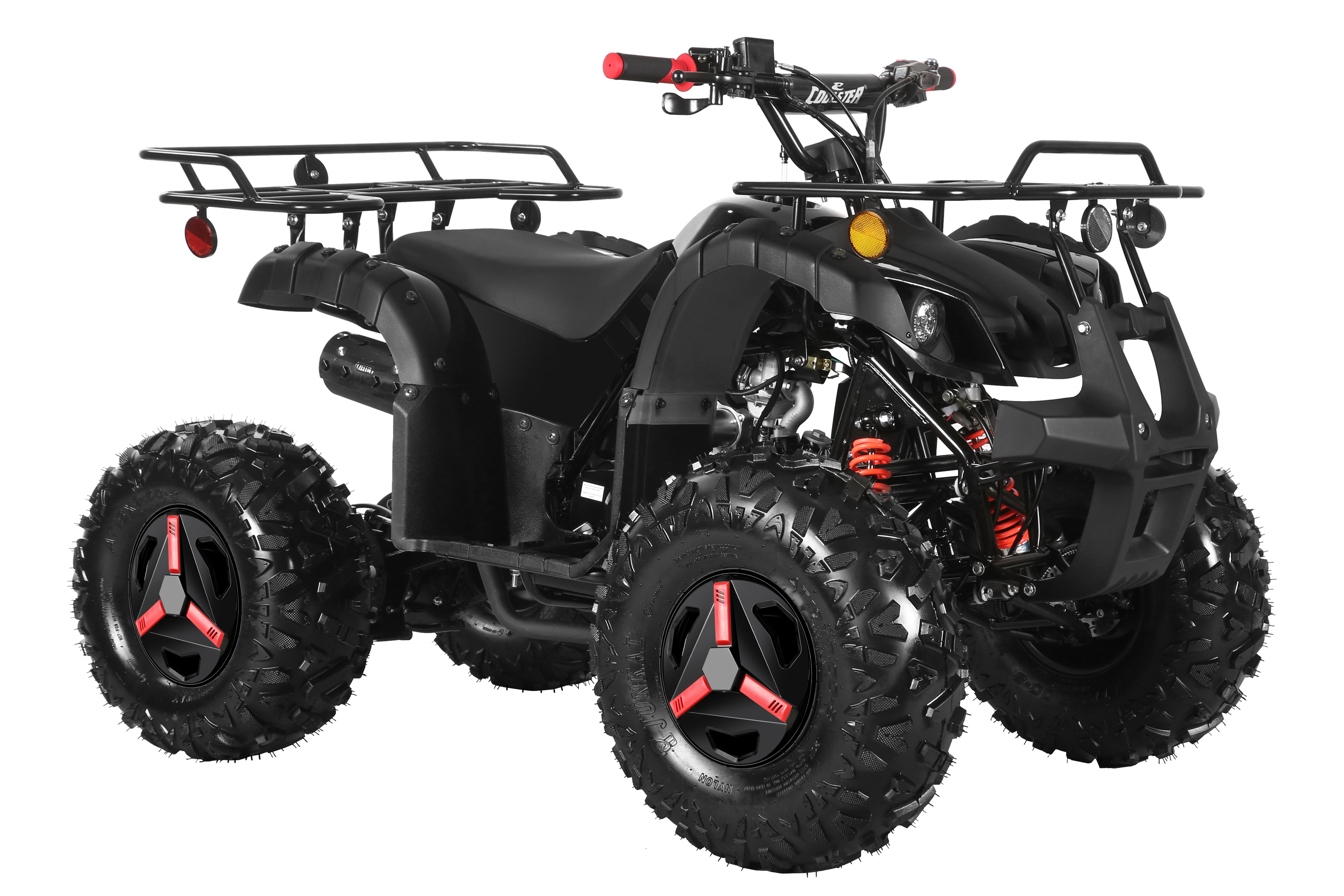 Coolster Gas ATV, 125CC 4-Stroke Mini Gas 4 Wheeler with Front and Rear Disc Brake, with Speed Control and LED Lights, Weight Support Up to 165 LBS, Max Speed 15mp