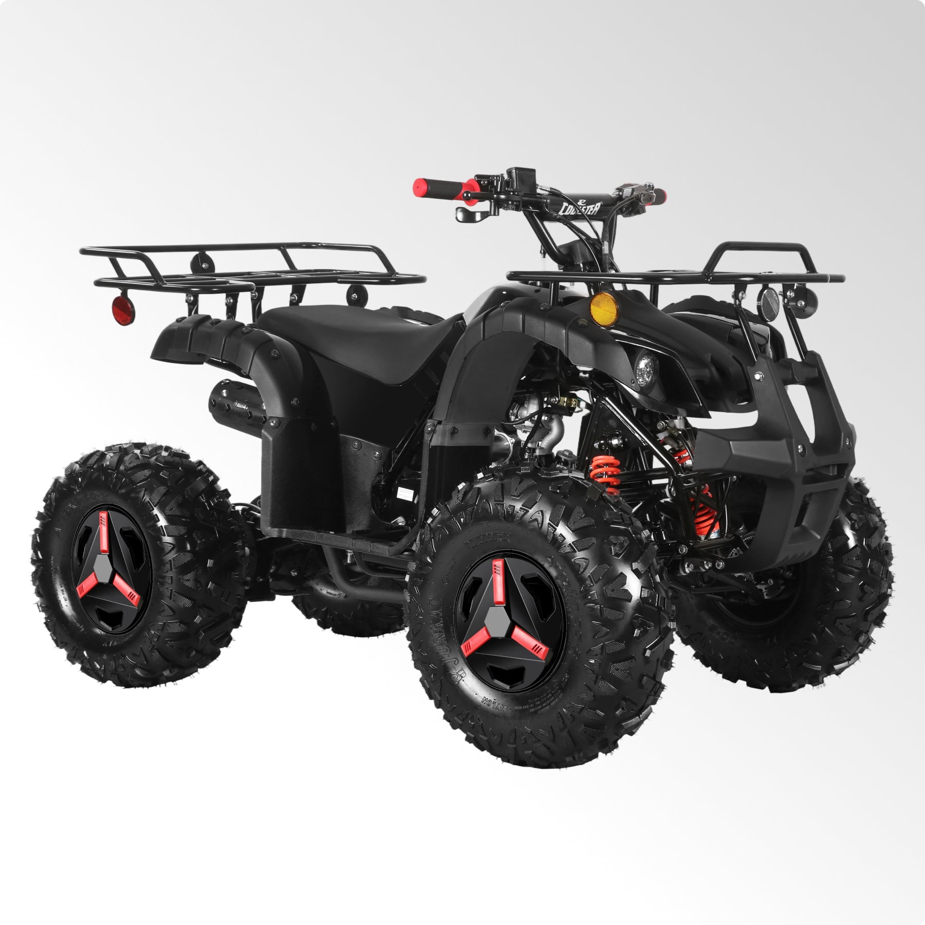 Coolster Gas ATV, 125CC 4-Stroke Mini Gas 4 Wheeler with Front and Rear Disc Brake, with Speed Control and LED Lights, Weight Support Up to 165 LBS, Max Speed 15mp