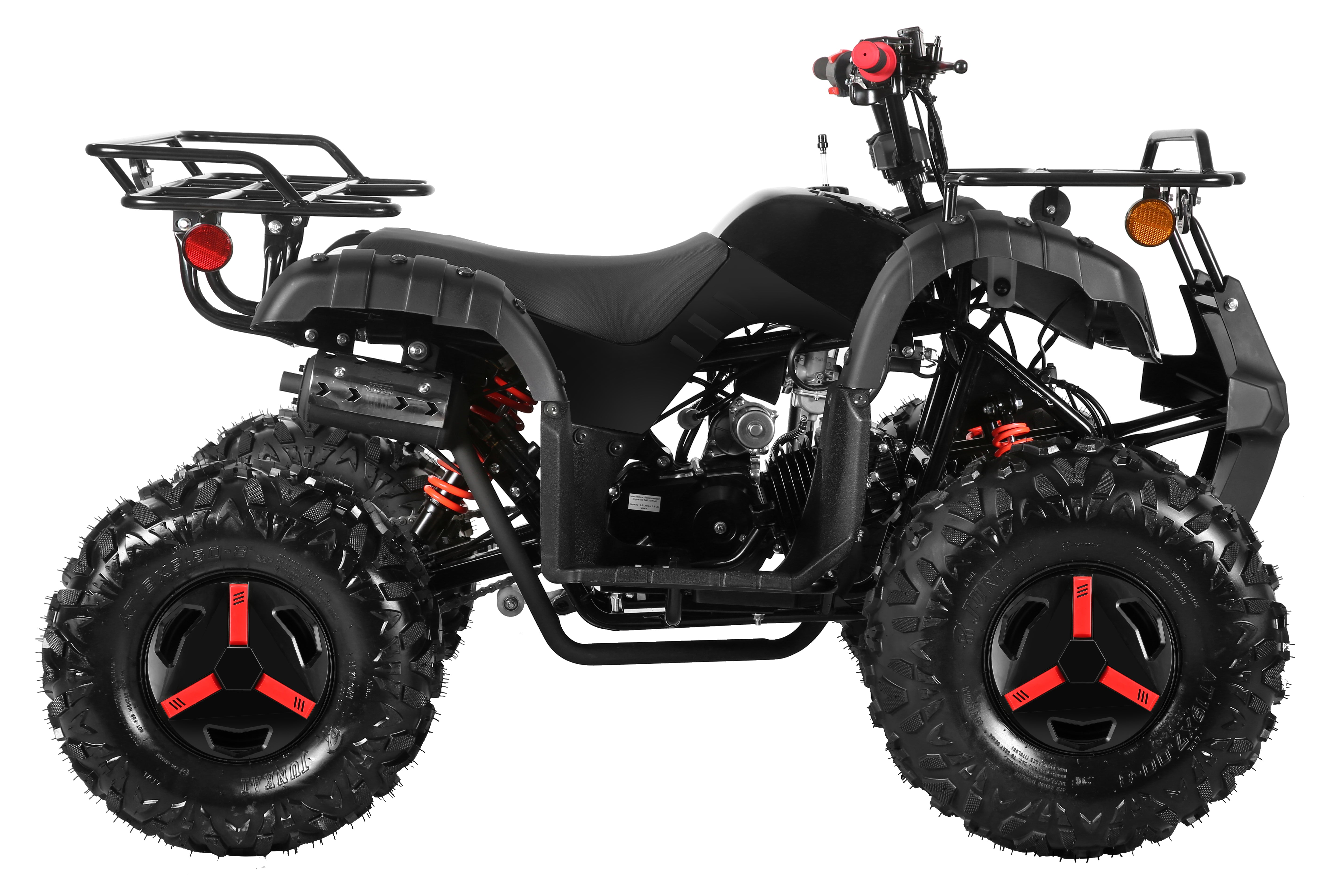 Coolster Gas ATV, 125CC 4-Stroke Mini Gas 4 Wheeler with Front and Rear Disc Brake, with Speed Control and LED Lights, Weight Support Up to 165 LBS, Max Speed 15mp