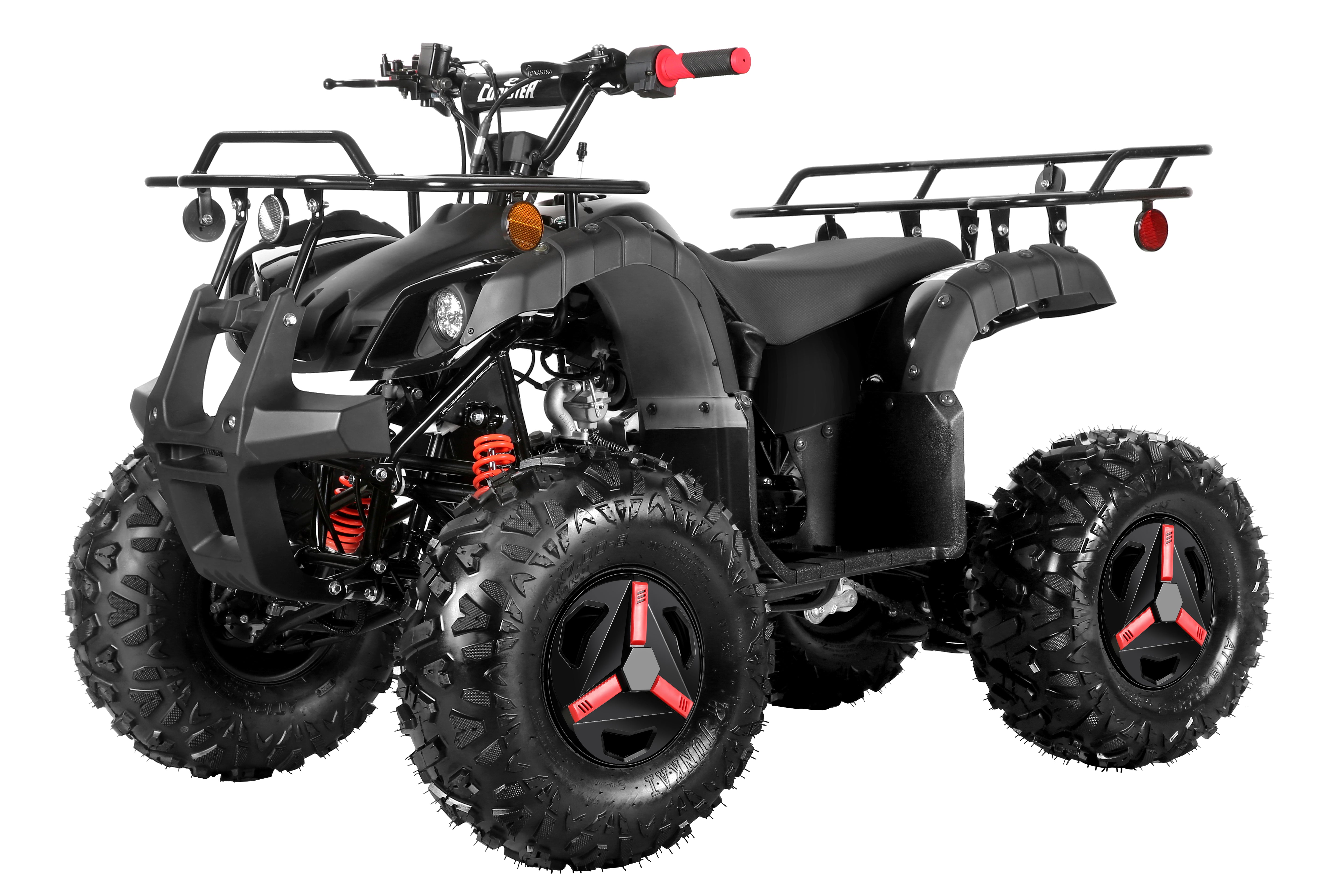 Coolster Gas ATV, 125CC 4-Stroke Mini Gas 4 Wheeler with Front and Rear Disc Brake, with Speed Control and LED Lights, Weight Support Up to 165 LBS, Max Speed 15mp