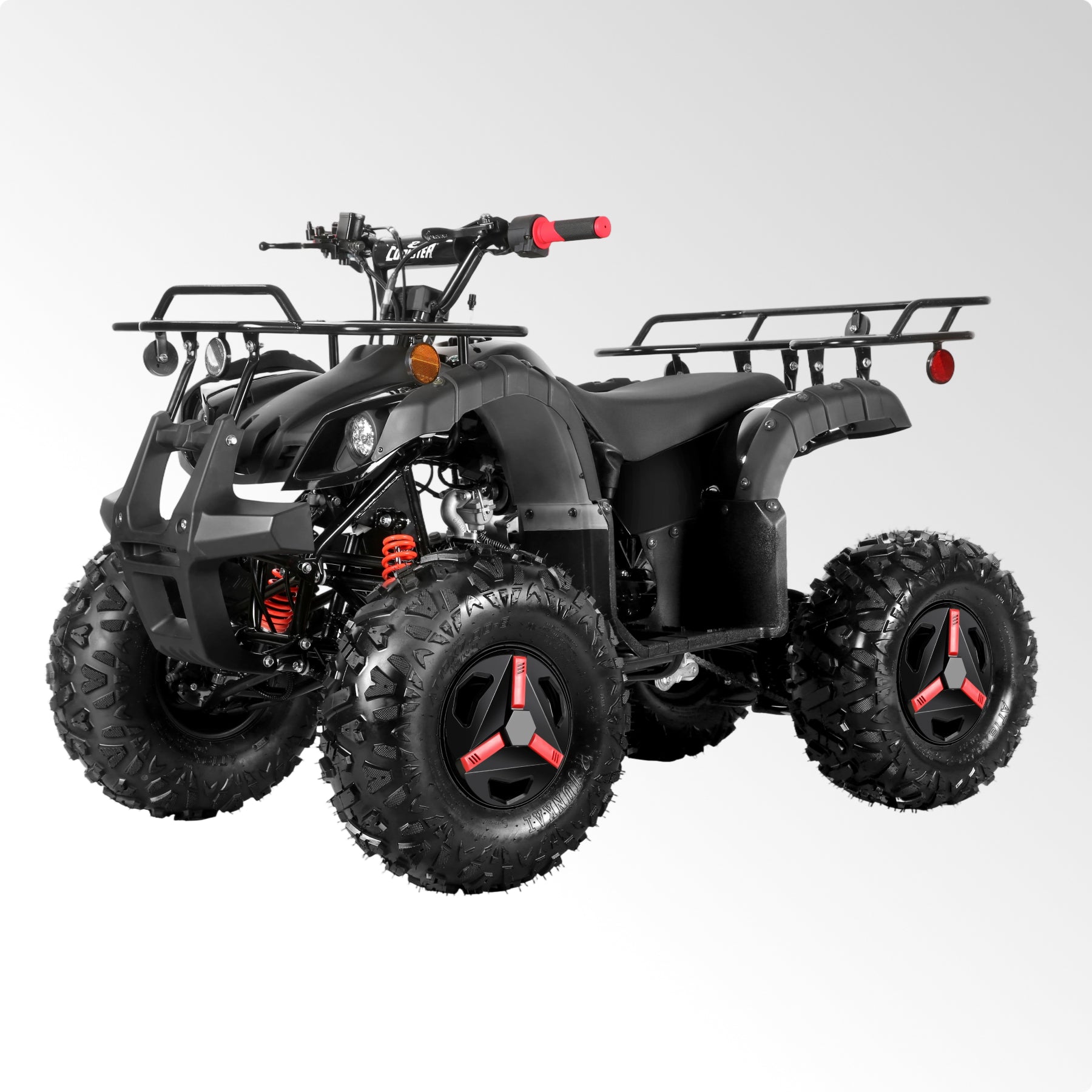 Coolster Gas ATV, 125CC 4-Stroke Mini Gas 4 Wheeler with Front and Rear Disc Brake, with Speed Control and LED Lights, Weight Support Up to 165 LBS, Max Speed 15mp