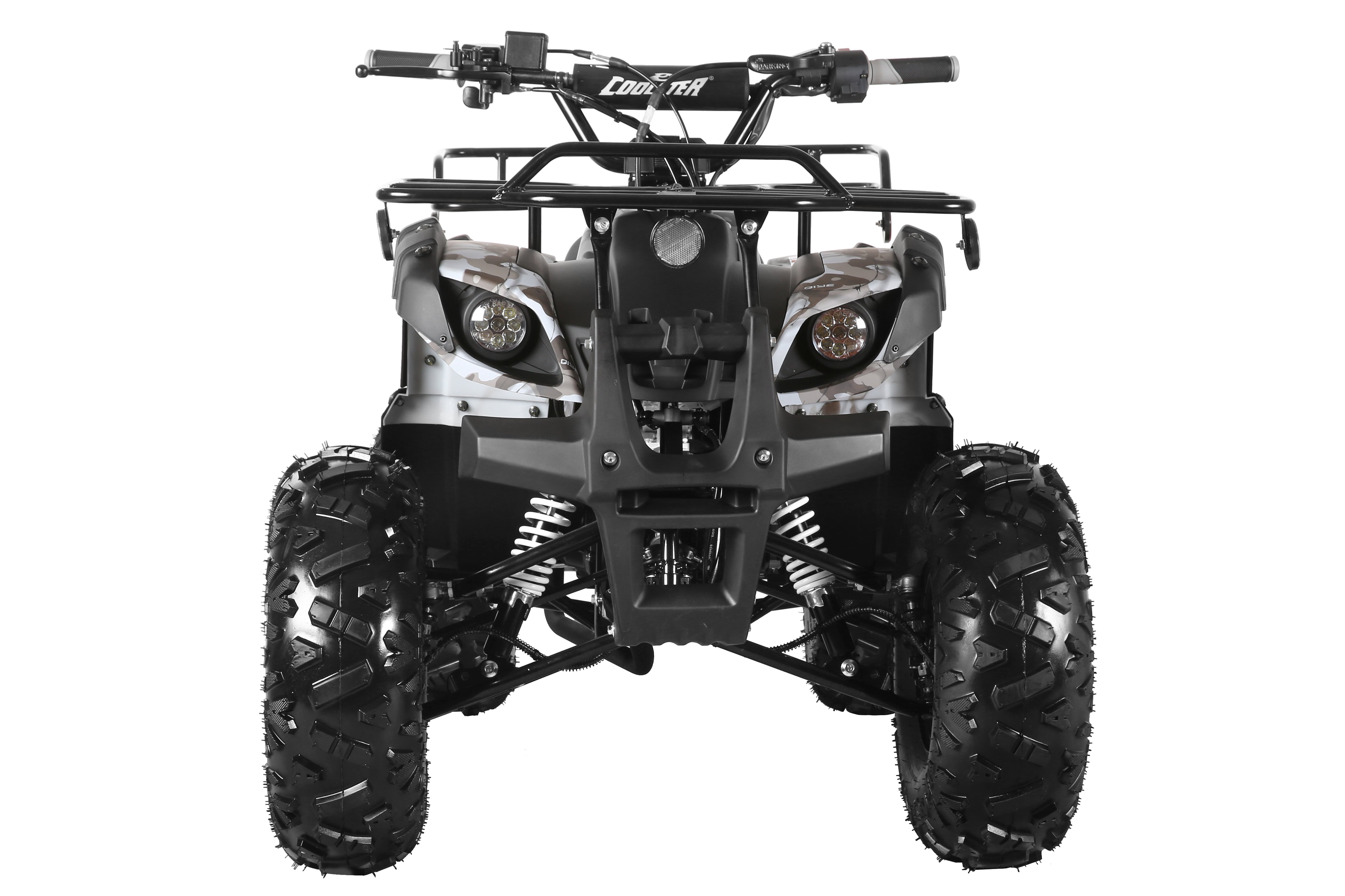 Coolster Gas ATV, 125CC 4-Stroke Mini Gas 4 Wheeler with Front and Rear Disc Brake, with Speed Control and LED Lights, Weight Support Up to 165 LBS, Max Speed 15mp