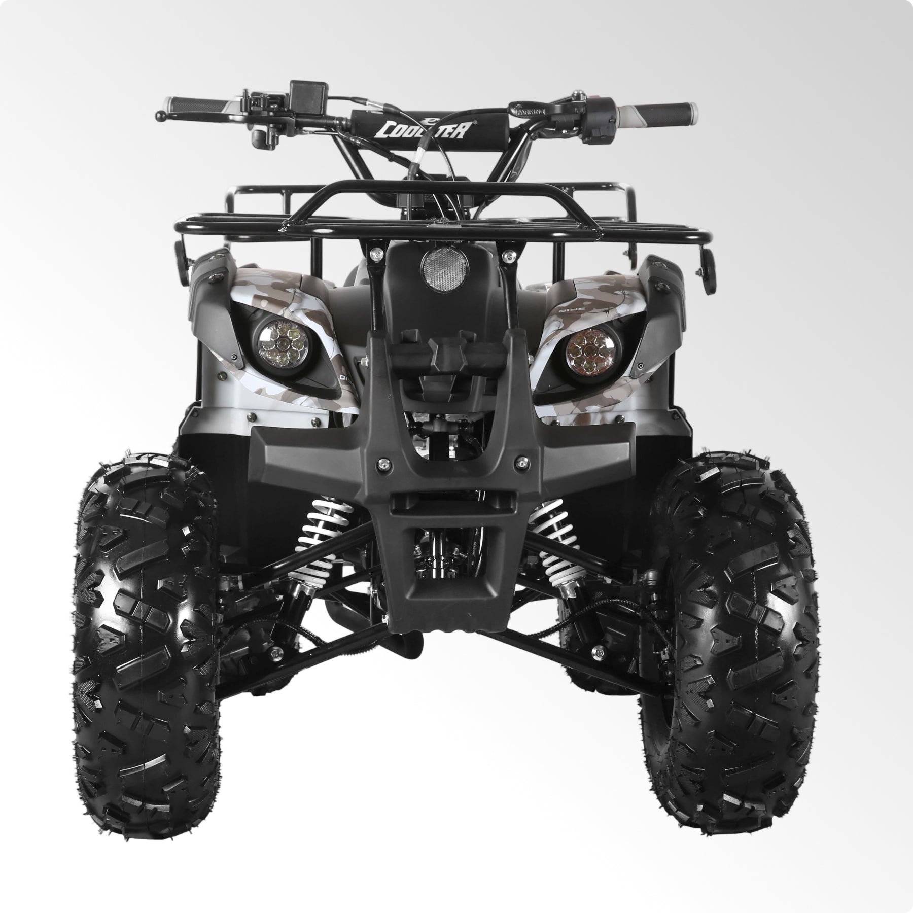 Coolster Gas ATV, 125CC 4-Stroke Mini Gas 4 Wheeler with Front and Rear Disc Brake, with Speed Control and LED Lights, Weight Support Up to 165 LBS, Max Speed 15mp