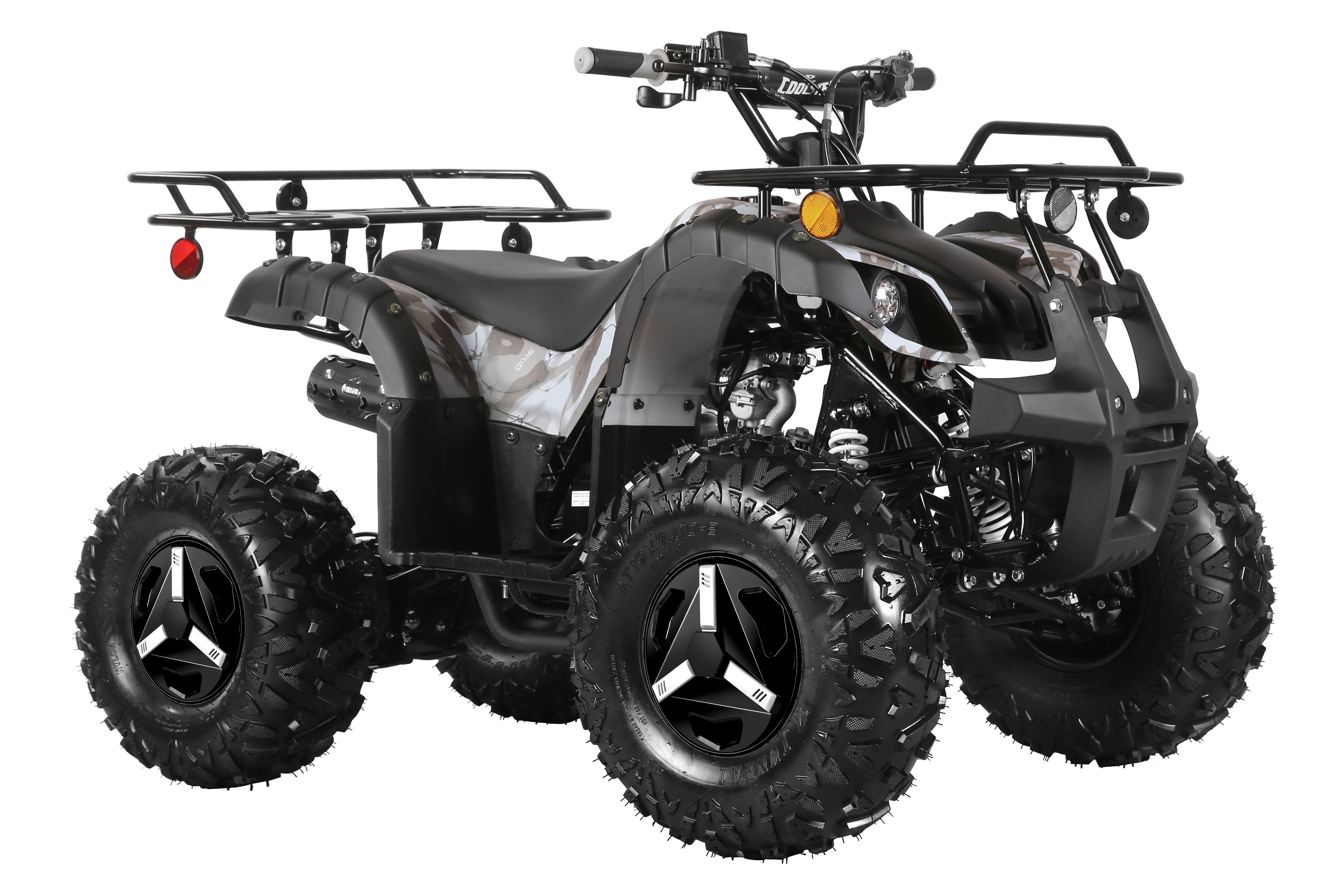 Coolster Gas ATV, 125CC 4-Stroke Mini Gas 4 Wheeler with Front and Rear Disc Brake, with Speed Control and LED Lights, Weight Support Up to 165 LBS, Max Speed 15mp