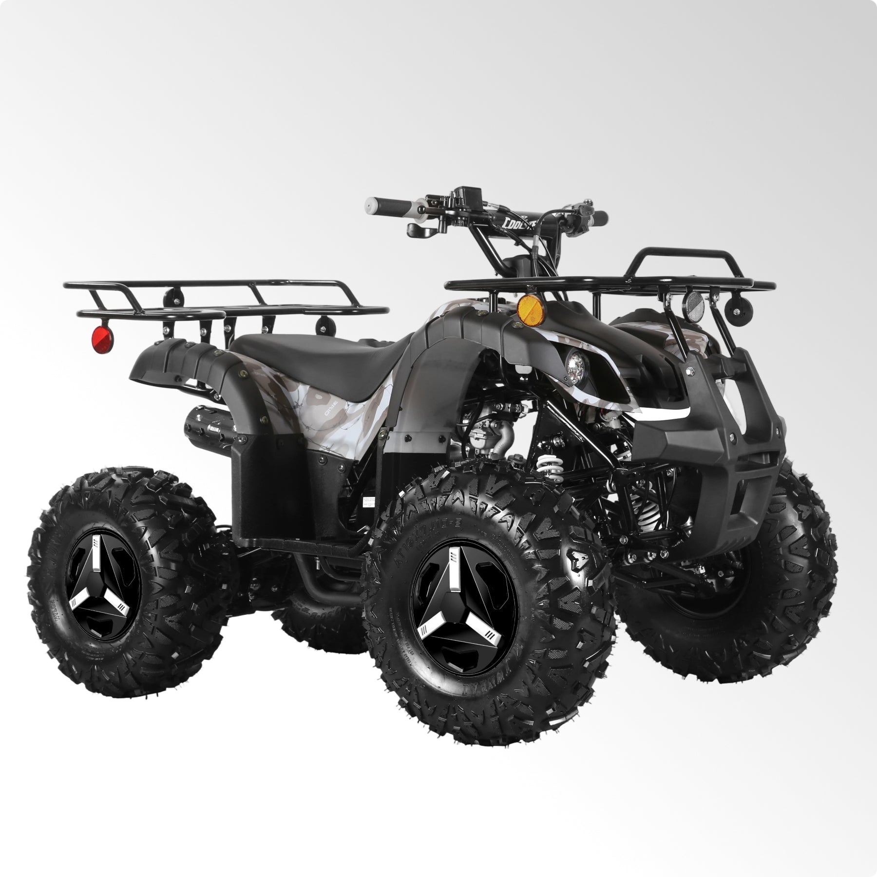 Coolster Gas ATV, 125CC 4-Stroke Mini Gas 4 Wheeler with Front and Rear Disc Brake, with Speed Control and LED Lights, Weight Support Up to 165 LBS, Max Speed 15mp