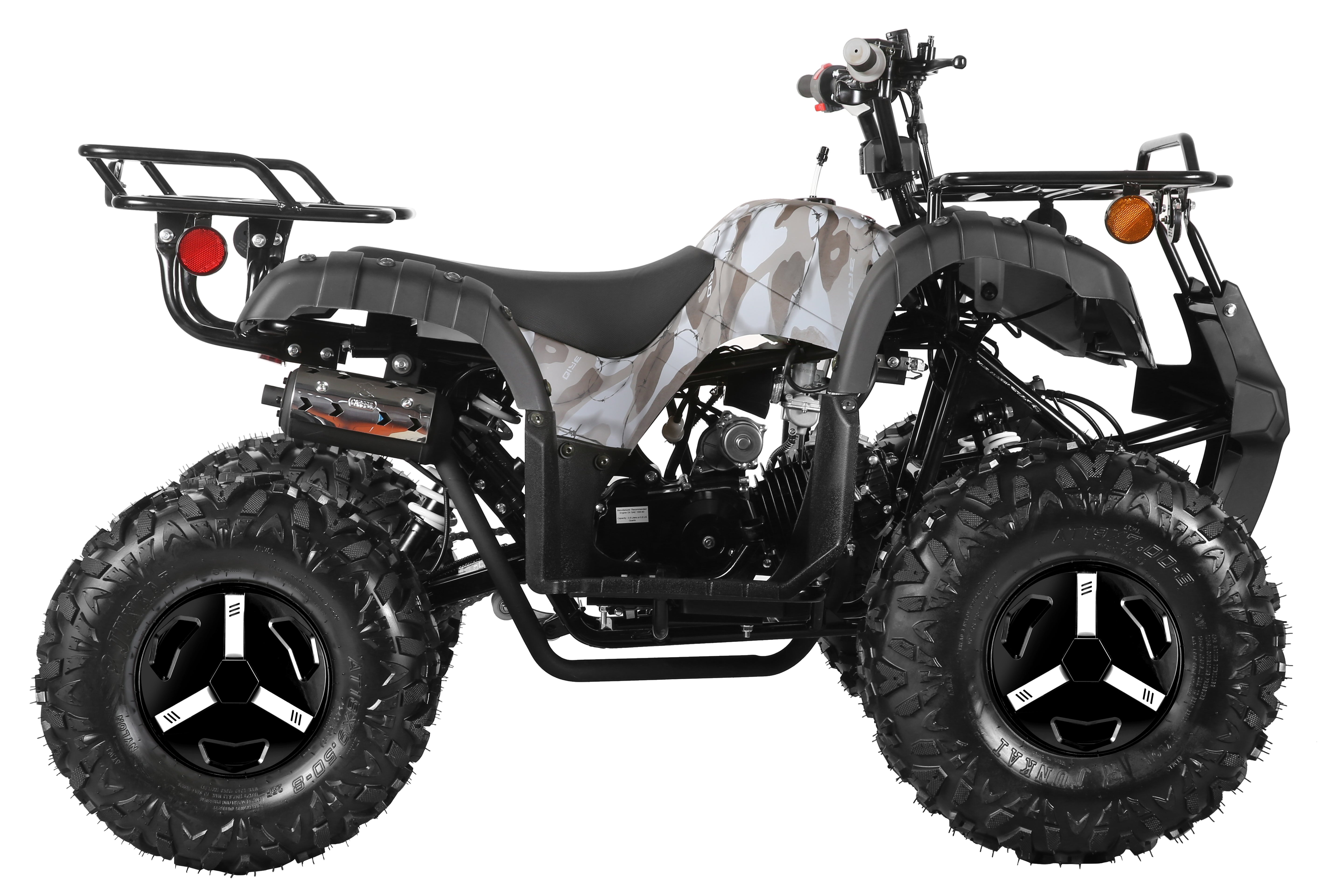 Coolster Gas ATV, 125CC 4-Stroke Mini Gas 4 Wheeler with Front and Rear Disc Brake, with Speed Control and LED Lights, Weight Support Up to 165 LBS, Max Speed 15mp