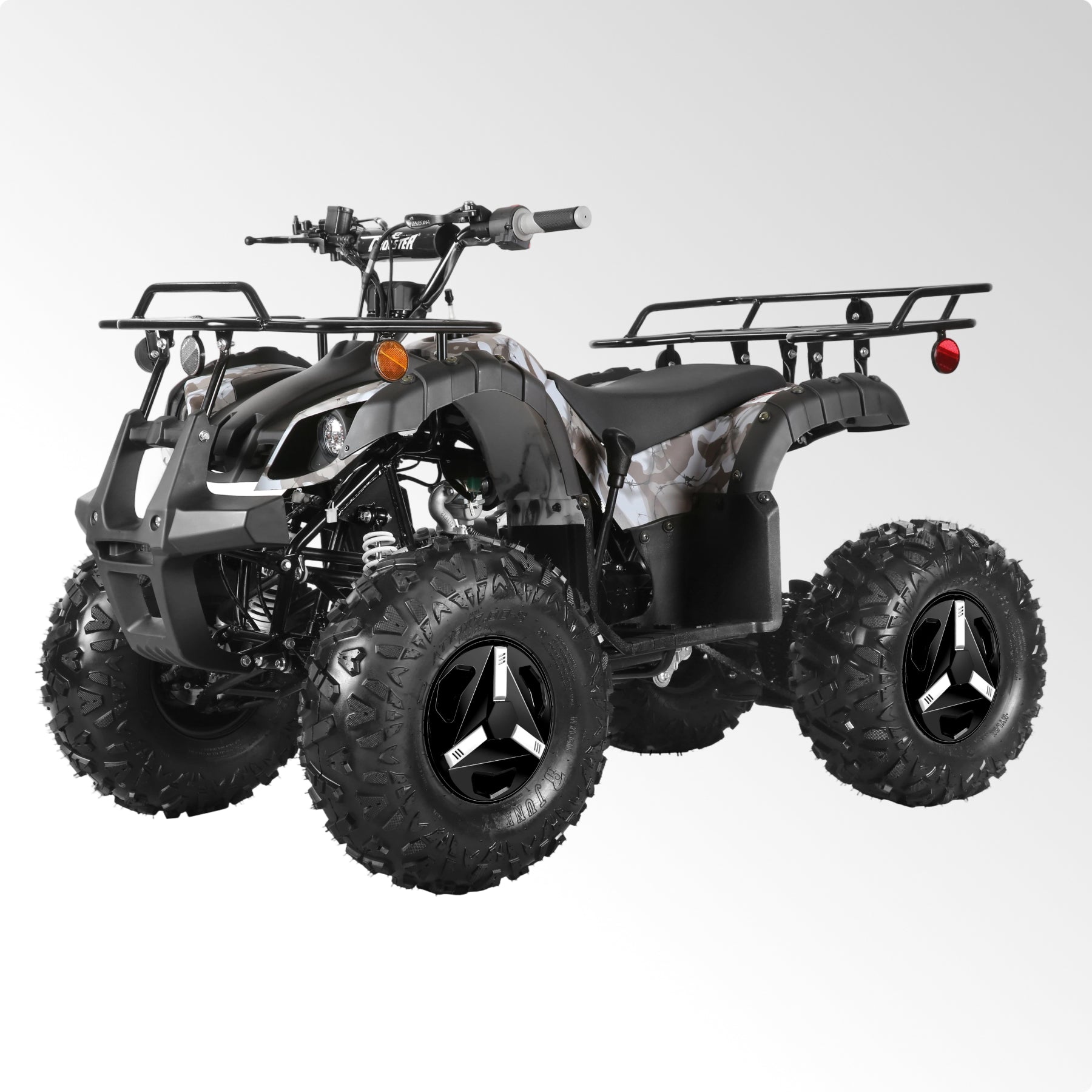 Coolster Gas ATV, 125CC 4-Stroke Mini Gas 4 Wheeler with Front and Rear Disc Brake, with Speed Control and LED Lights, Weight Support Up to 165 LBS, Max Speed 15mp