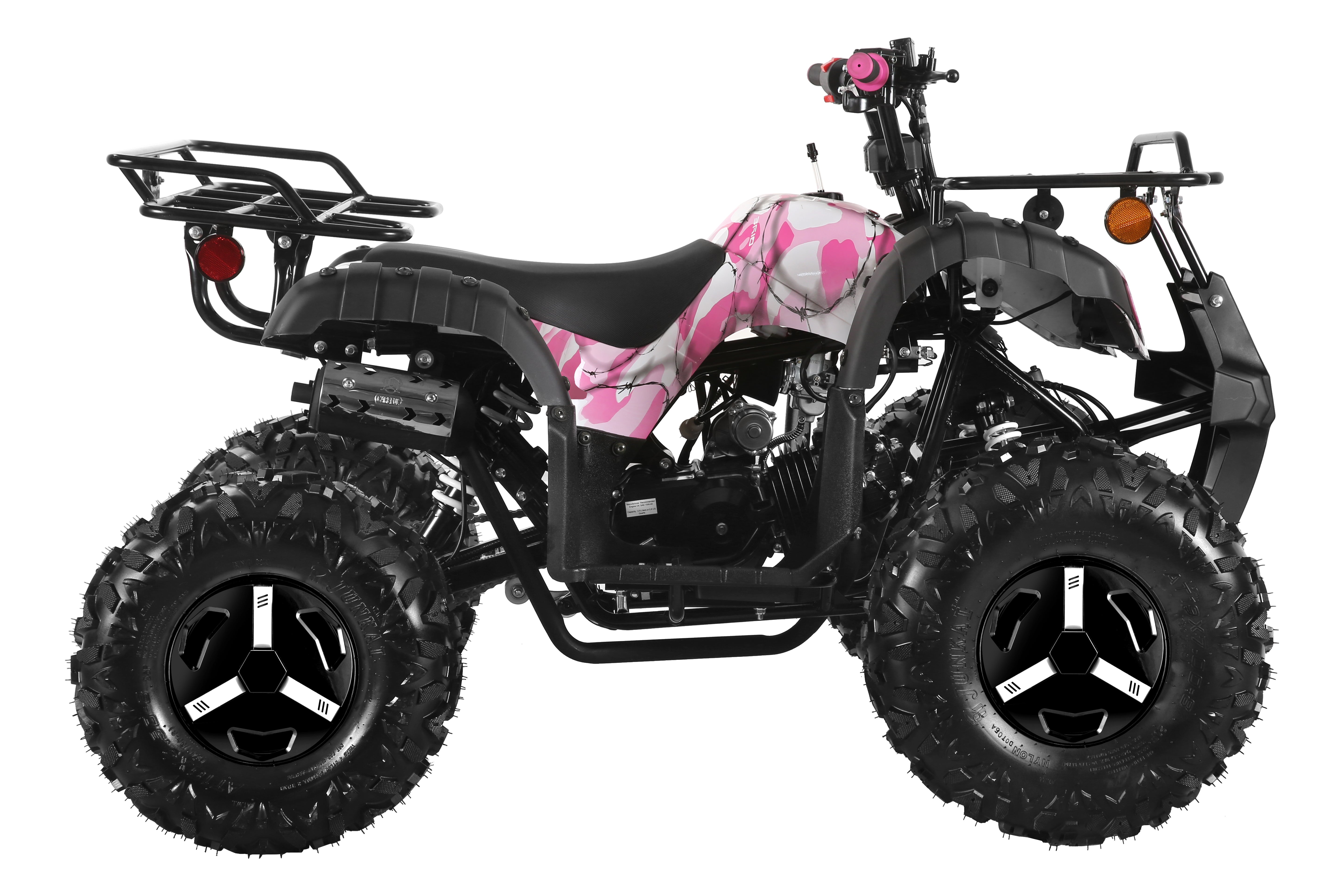 Coolster Gas ATV, 125CC 4-Stroke Mini Gas 4 Wheeler with Front and Rear Disc Brake, with Speed Control and LED Lights, Weight Support Up to 165 LBS, Max Speed 15mp