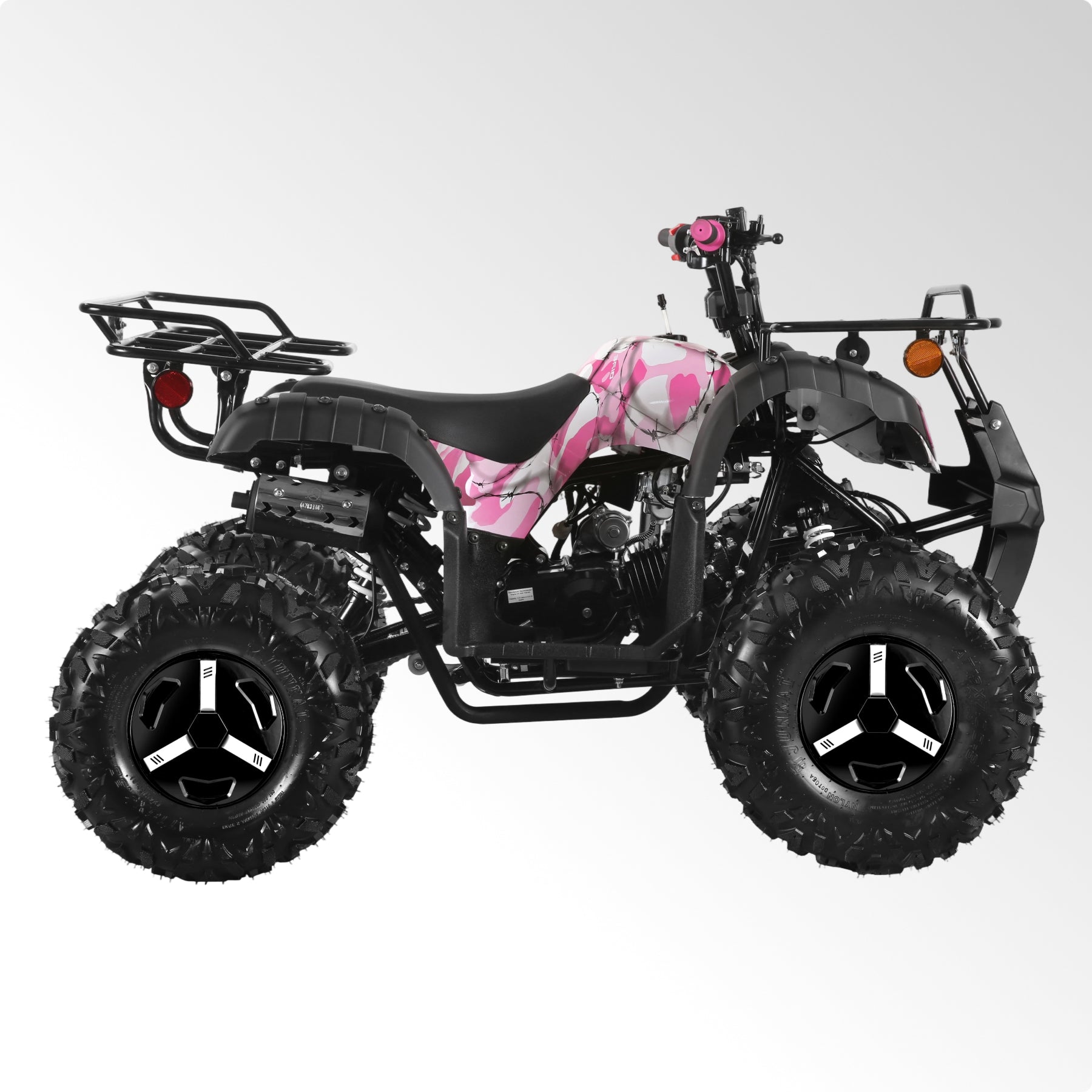 Coolster Gas ATV, 125CC 4-Stroke Mini Gas 4 Wheeler with Front and Rear Disc Brake, with Speed Control and LED Lights, Weight Support Up to 165 LBS, Max Speed 15mp