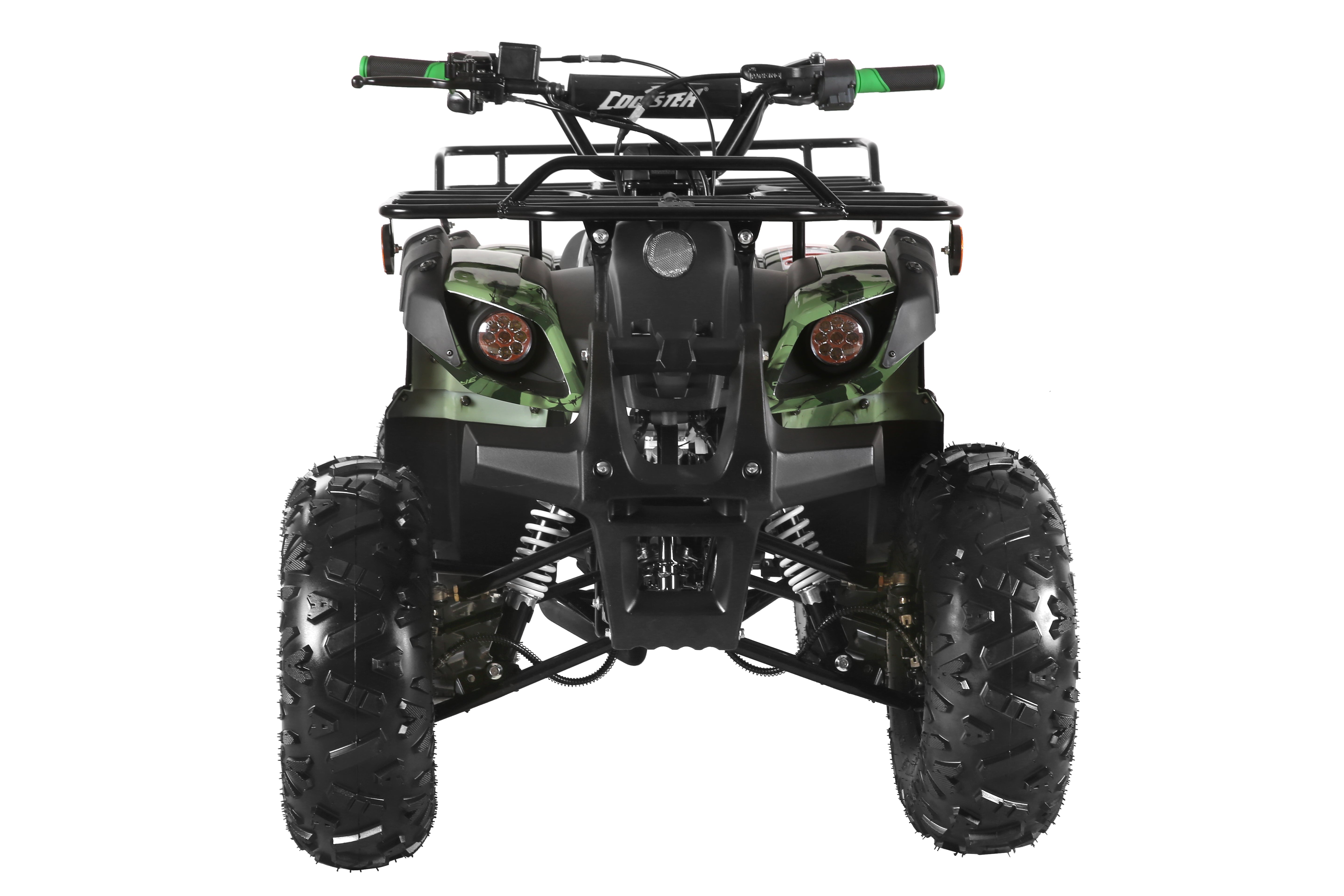 Coolster Gas ATV, 125CC 4-Stroke Mini Gas 4 Wheeler with Front and Rear Disc Brake, with Speed Control and LED Lights, Weight Support Up to 165 LBS, Max Speed 15mp