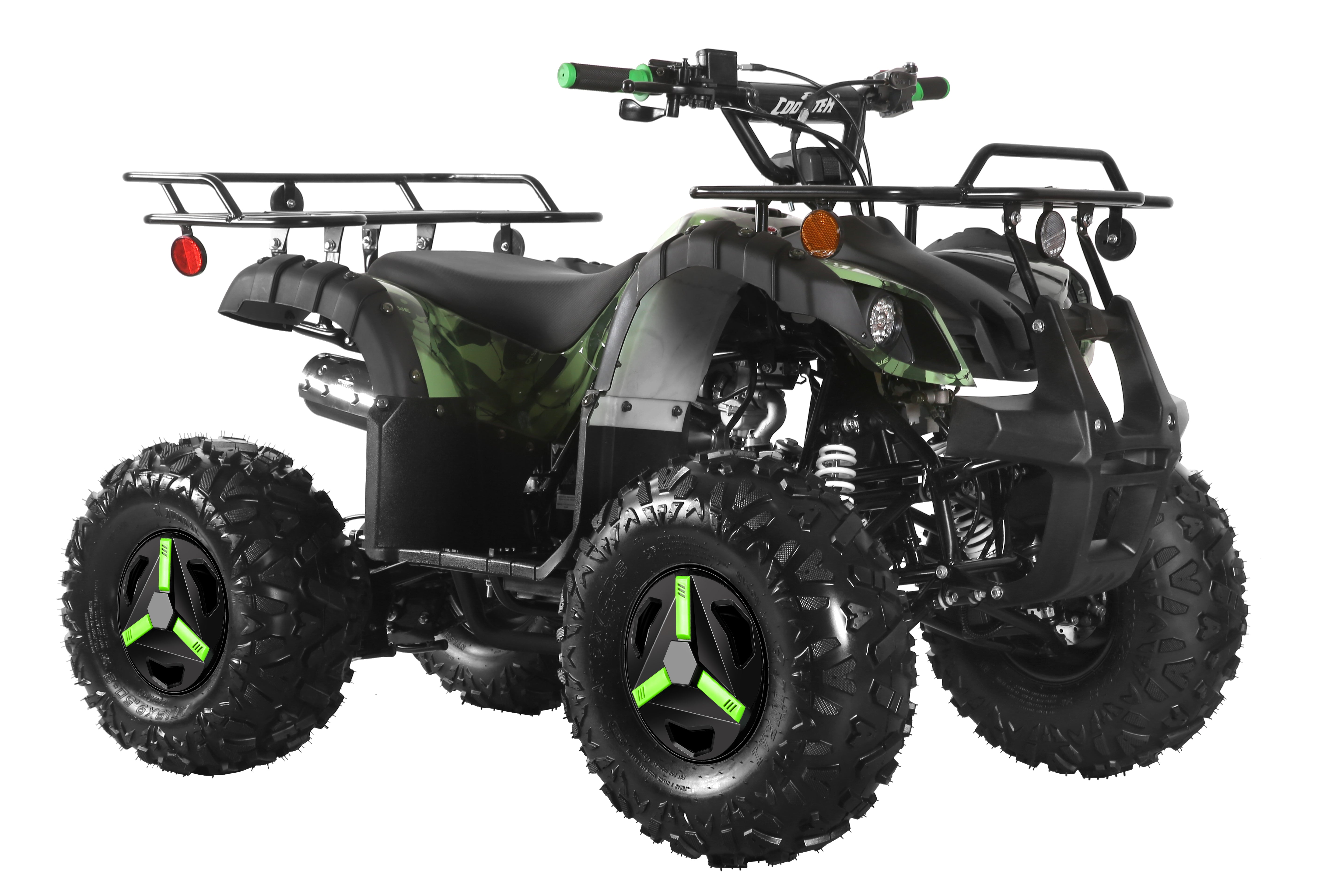 Coolster Gas ATV, 125CC 4-Stroke Mini Gas 4 Wheeler with Front and Rear Disc Brake, with Speed Control and LED Lights, Weight Support Up to 165 LBS, Max Speed 15mp