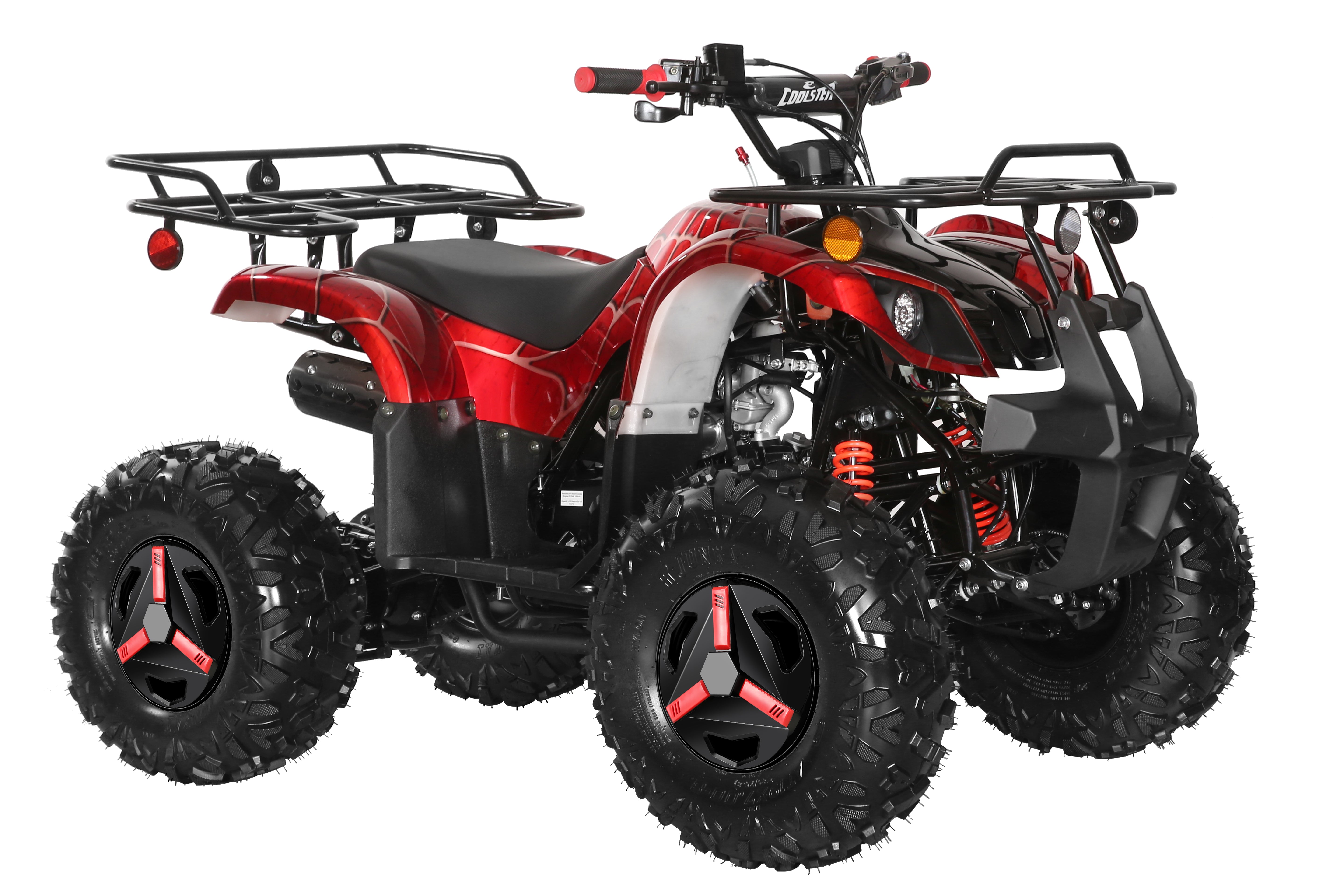 Coolster Gas ATV, 125CC 4-Stroke Mini Gas 4 Wheeler with Front and Rear Disc Brake, with Speed Control and LED Lights, Weight Support Up to 165 LBS, Max Speed 15mp