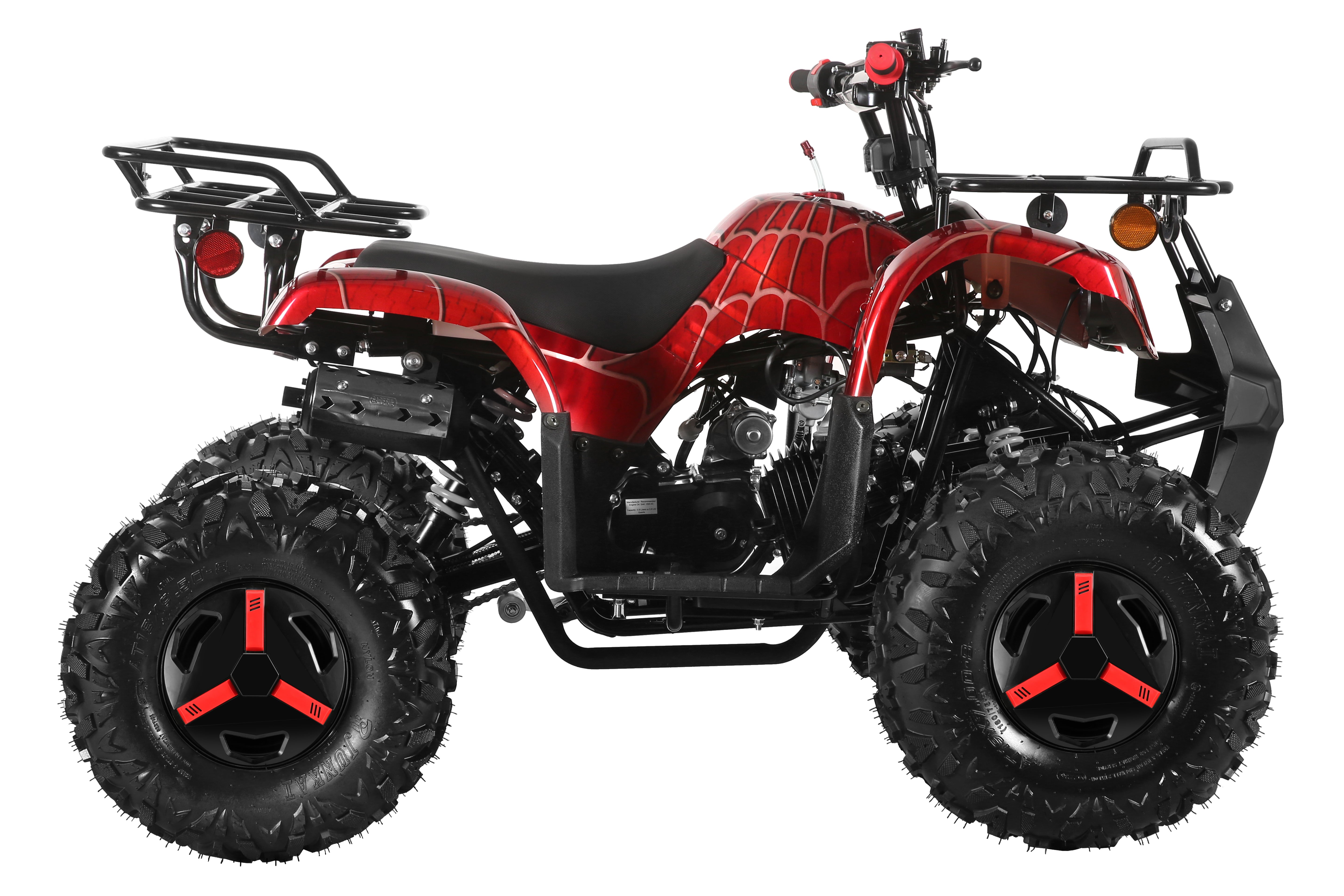 Coolster Gas ATV, 125CC 4-Stroke Mini Gas 4 Wheeler with Front and Rear Disc Brake, with Speed Control and LED Lights, Weight Support Up to 165 LBS, Max Speed 15mp