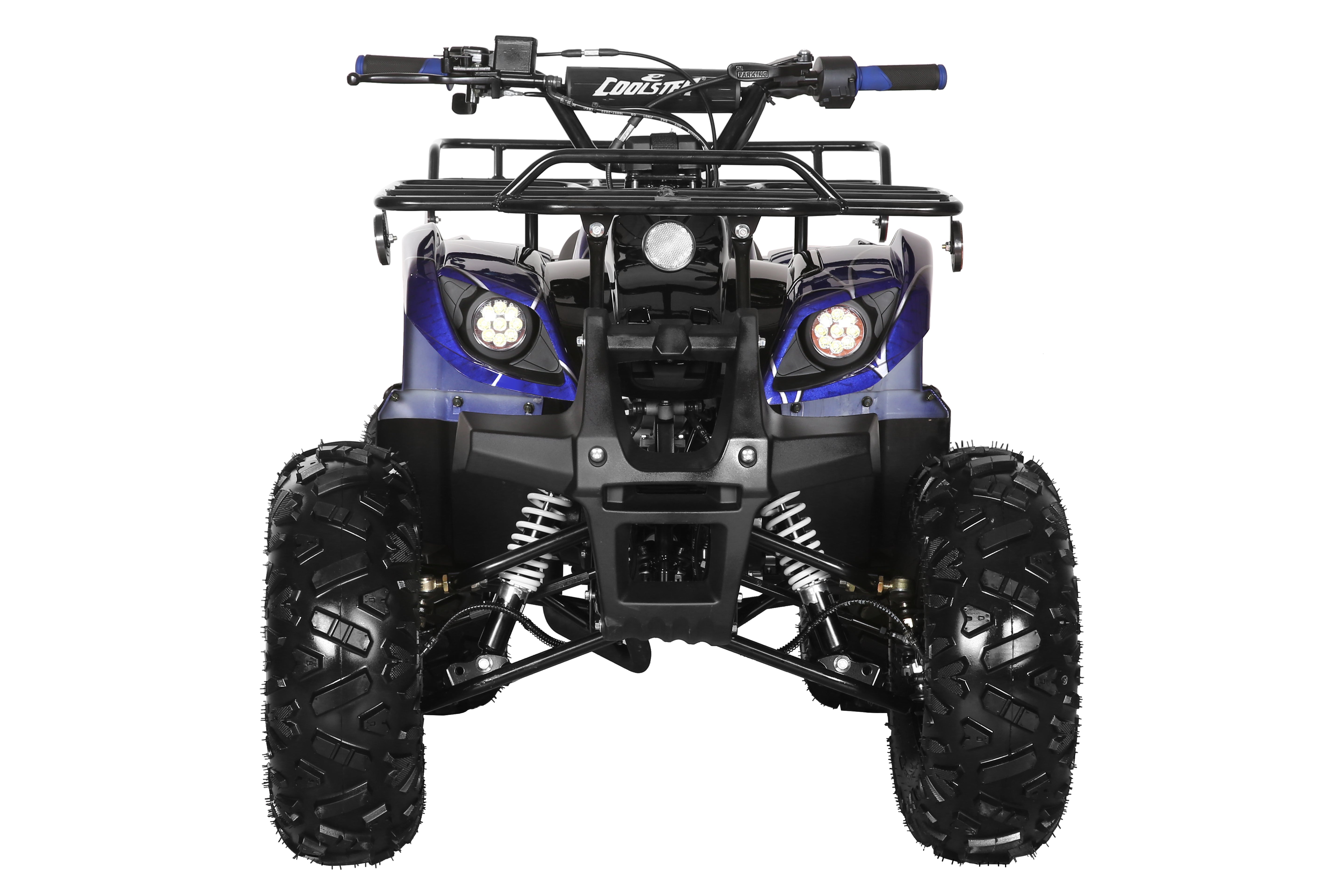 Coolster Gas ATV, 125CC 4-Stroke Mini Gas 4 Wheeler with Front and Rear Disc Brake, with Speed Control and LED Lights, Weight Support Up to 165 LBS, Max Speed 15mp