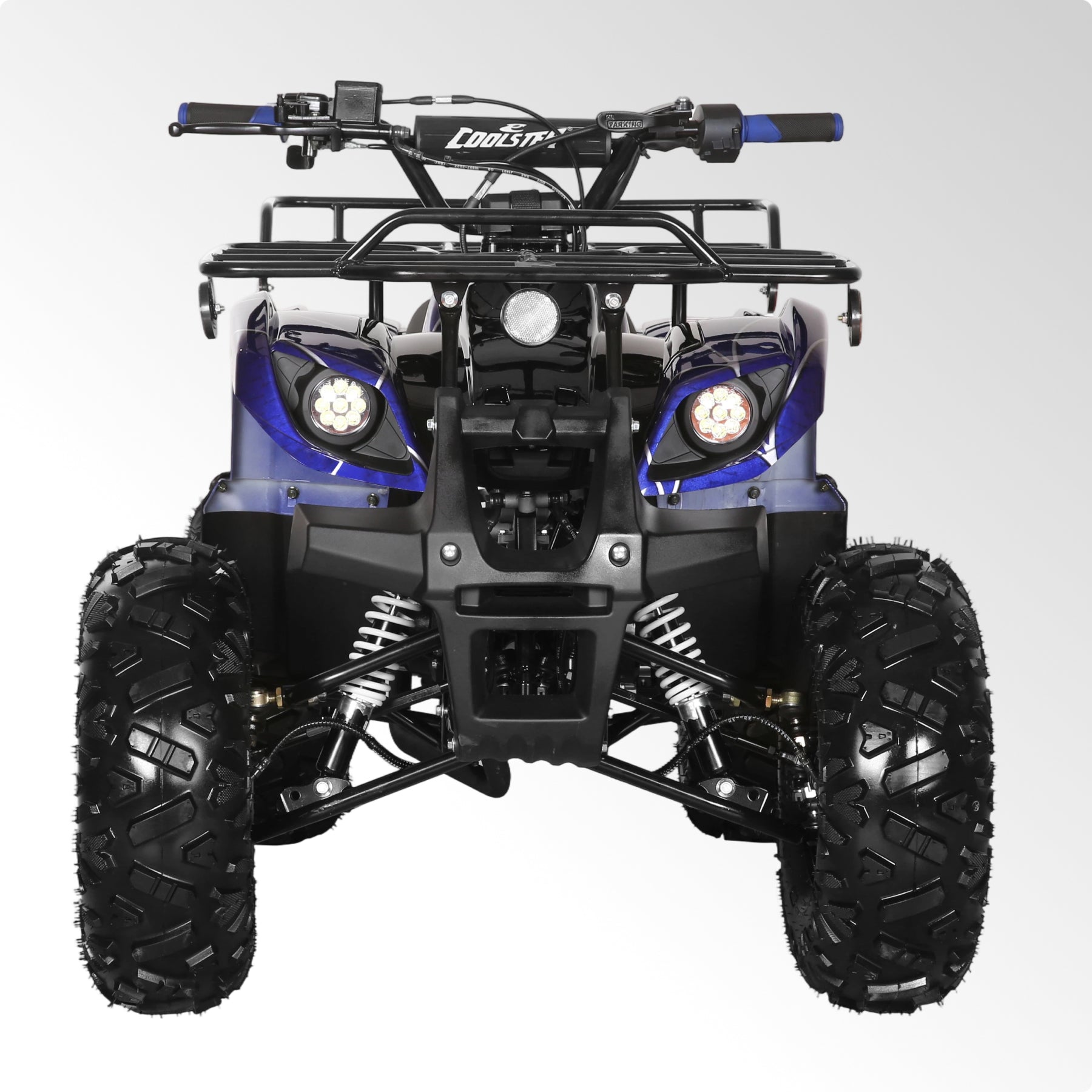 Coolster Gas ATV, 125CC 4-Stroke Mini Gas 4 Wheeler with Front and Rear Disc Brake, with Speed Control and LED Lights, Weight Support Up to 165 LBS, Max Speed 15mp