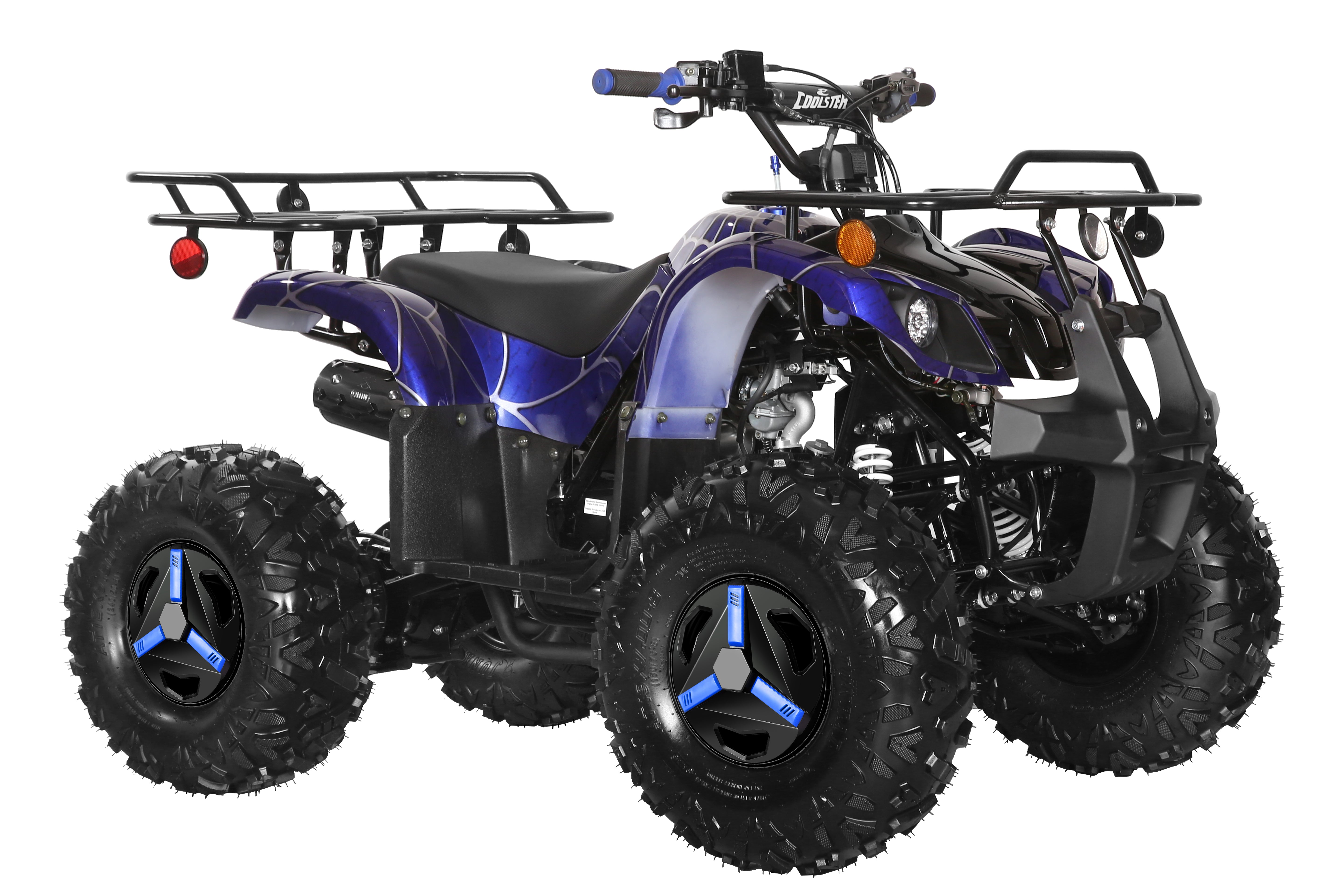 Coolster Gas ATV, 125CC 4-Stroke Mini Gas 4 Wheeler with Front and Rear Disc Brake, with Speed Control and LED Lights, Weight Support Up to 165 LBS, Max Speed 15mp