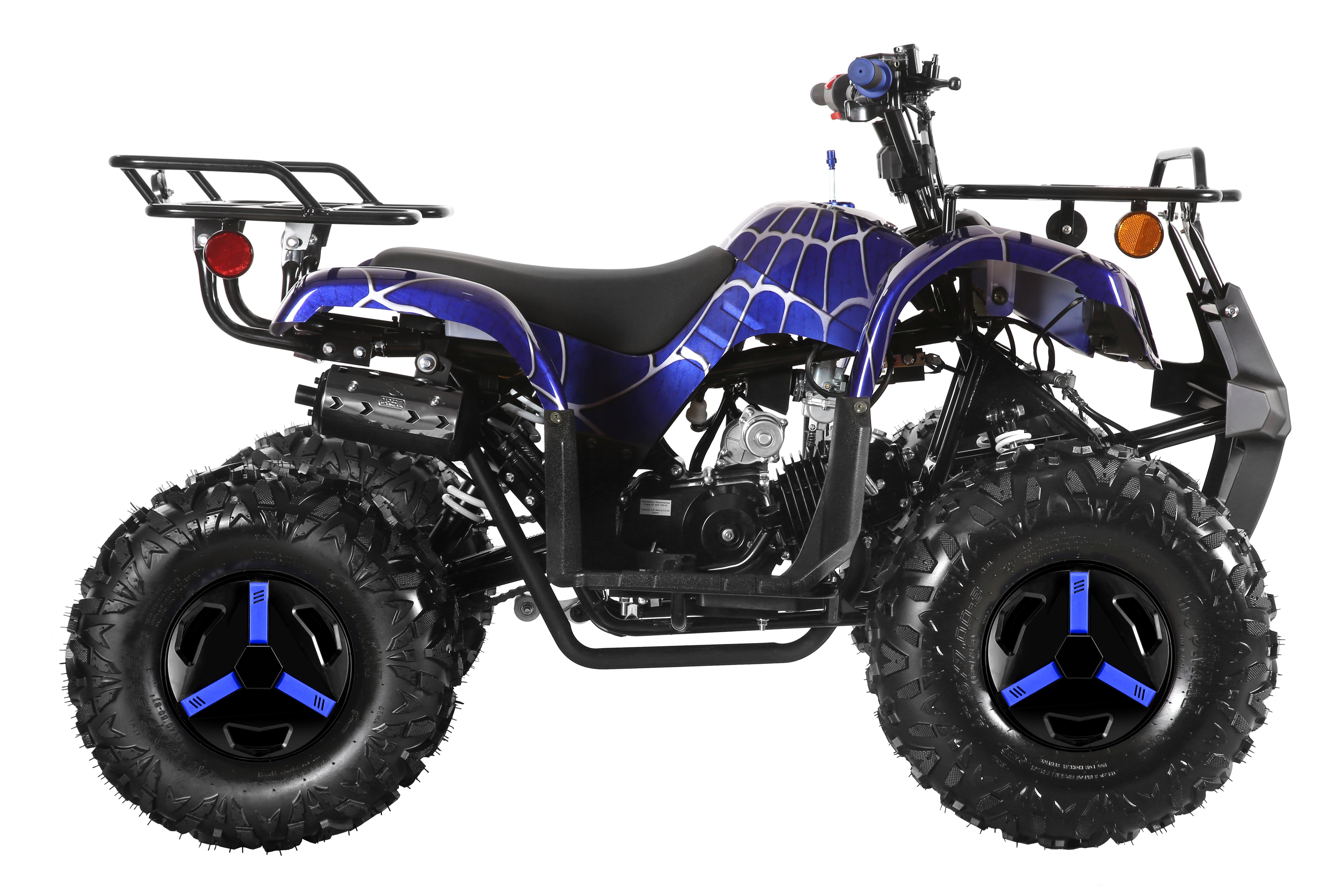 Coolster Gas ATV, 125CC 4-Stroke Mini Gas 4 Wheeler with Front and Rear Disc Brake, with Speed Control and LED Lights, Weight Support Up to 165 LBS, Max Speed 15mp