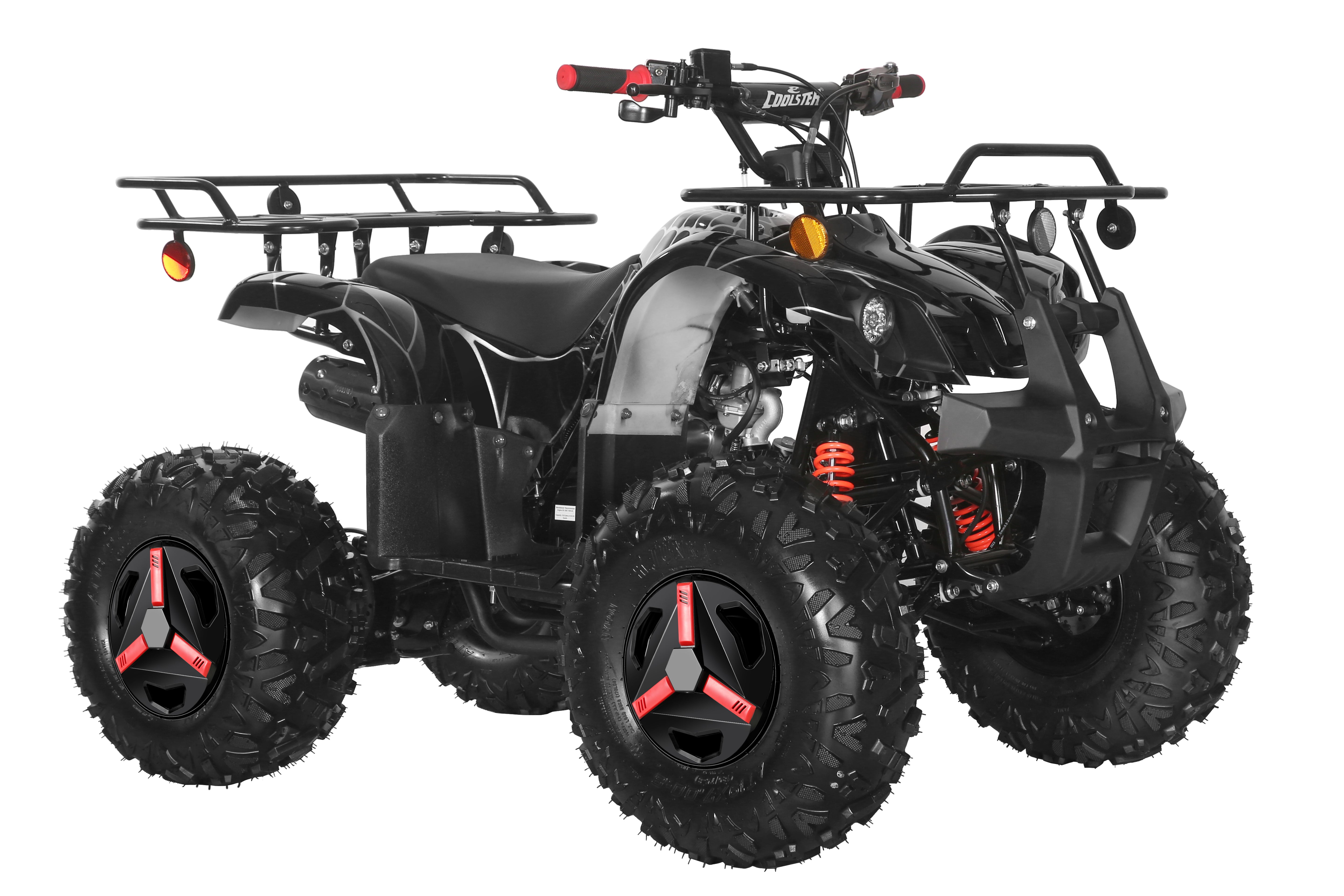 Coolster Gas ATV, 125CC 4-Stroke Mini Gas 4 Wheeler with Front and Rear Disc Brake, with Speed Control and LED Lights, Weight Support Up to 165 LBS, Max Speed 15mp