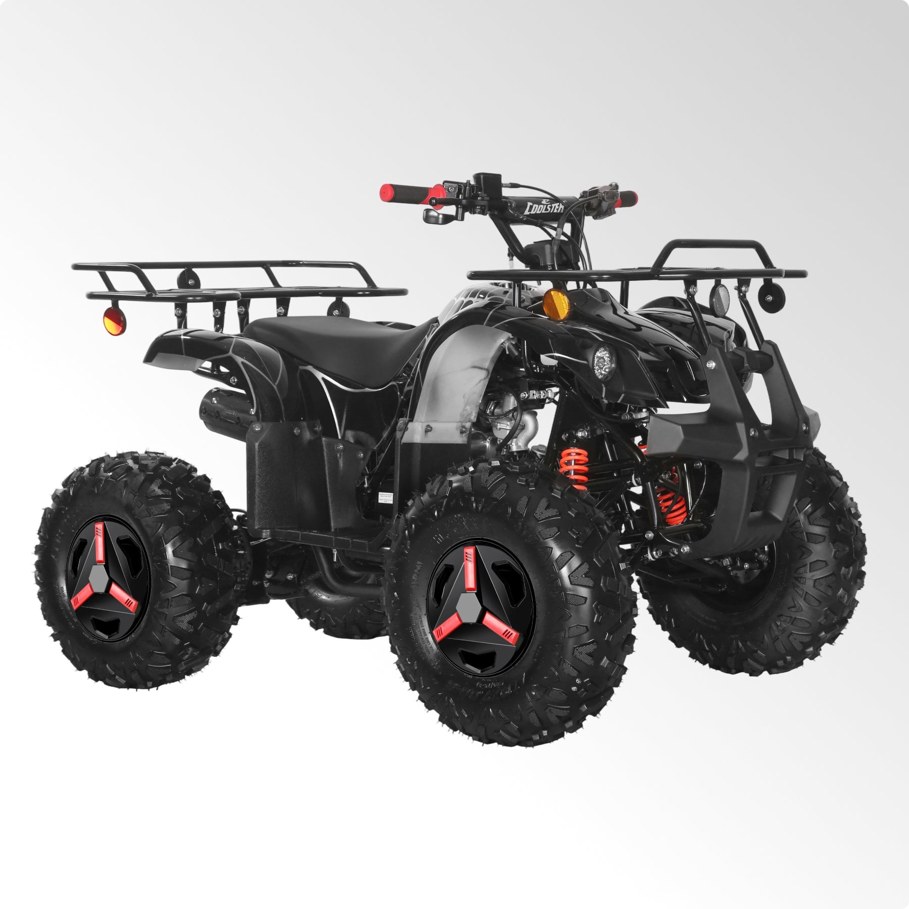 Coolster Gas ATV, 125CC 4-Stroke Mini Gas 4 Wheeler with Front and Rear Disc Brake, with Speed Control and LED Lights, Weight Support Up to 165 LBS, Max Speed 15mp