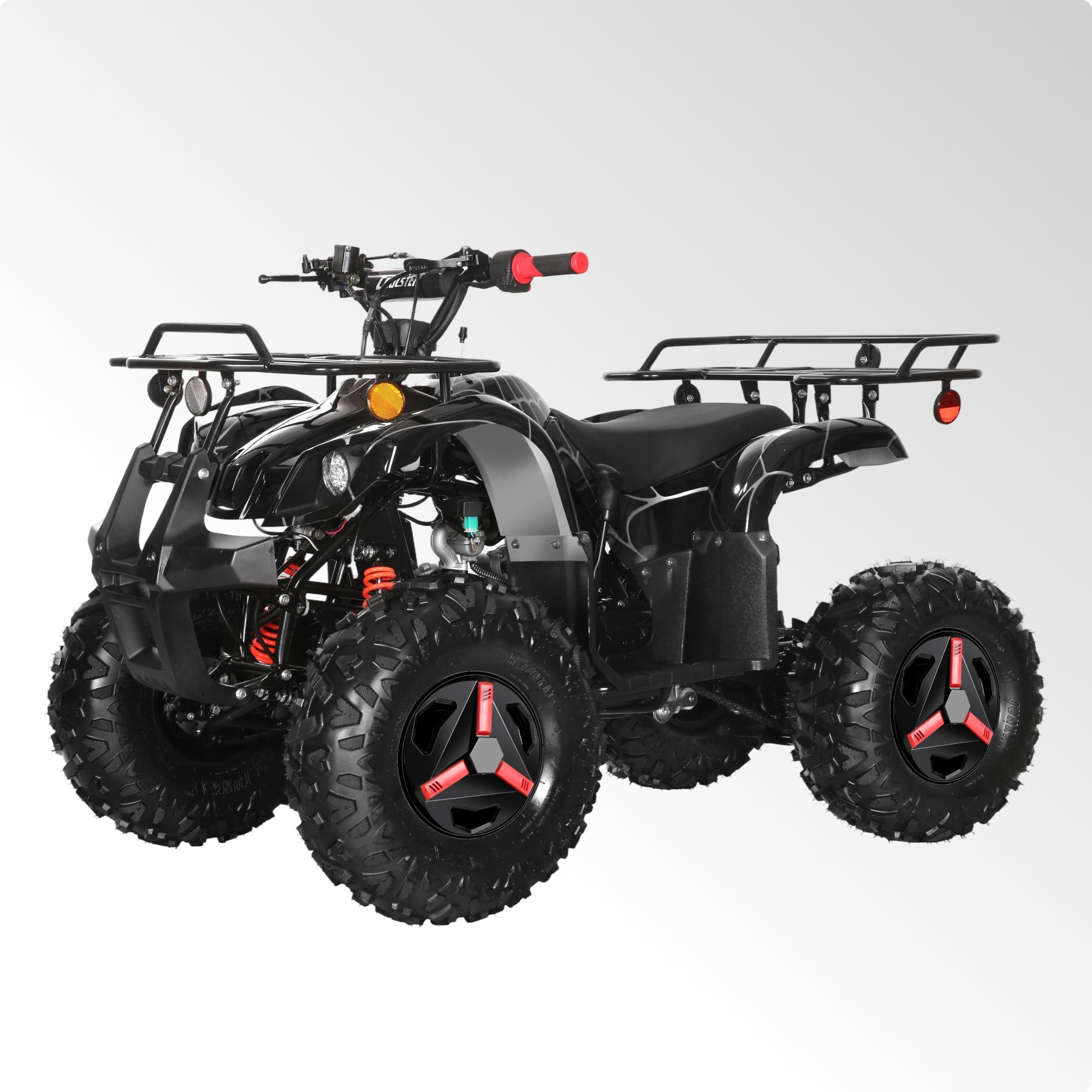 Coolster Gas ATV, 125CC 4-Stroke Mini Gas 4 Wheeler with Front and Rear Disc Brake, with Speed Control and LED Lights, Weight Support Up to 165 LBS, Max Speed 15mp