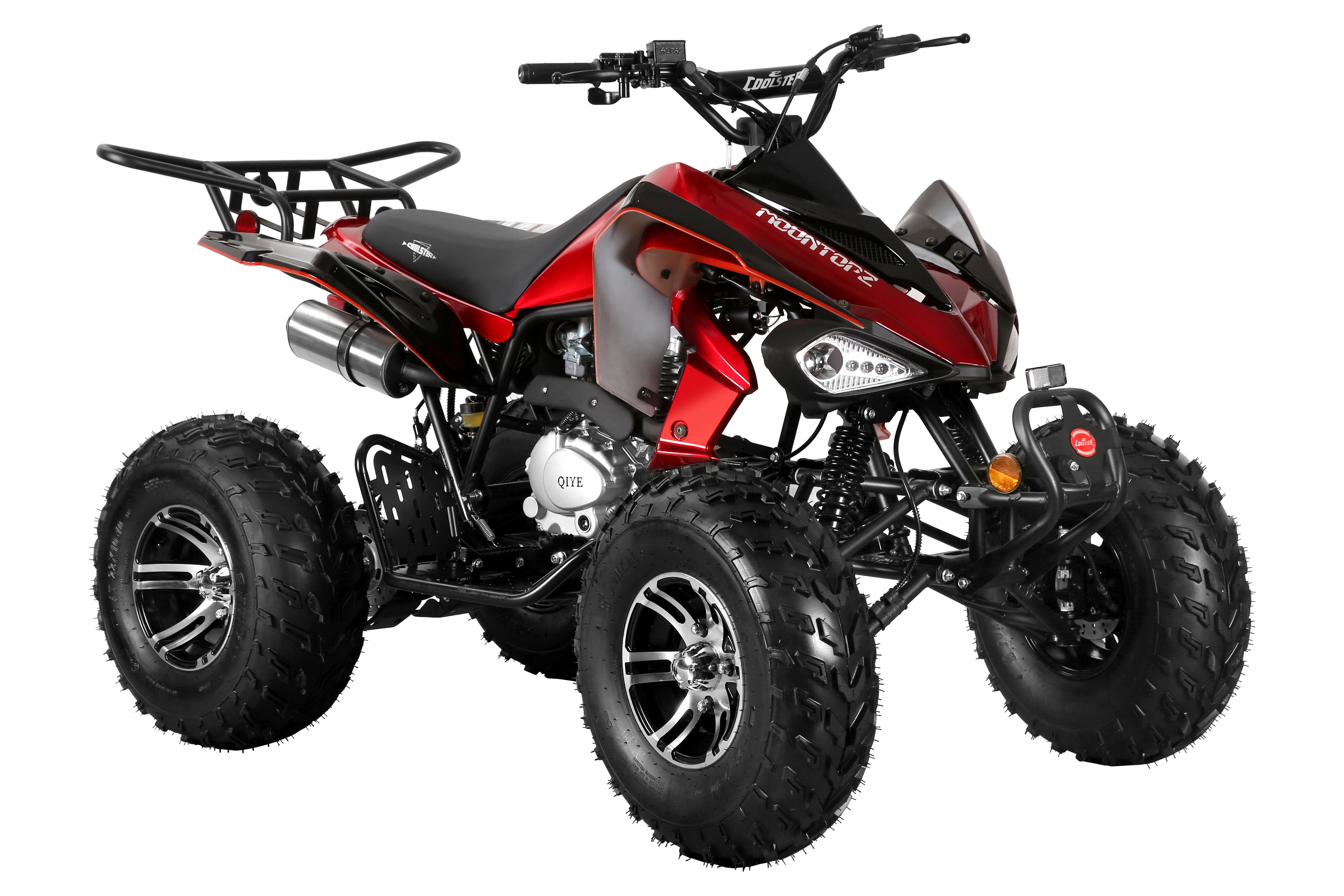 Coolster Gas ATV, 200CC 4-Stroke Mini Gas 4 Wheeler with Front and Rear Disc Brake, with Speed Control and LED Lights, Weight Support Up to 220 LBS, Max Speed 15mph