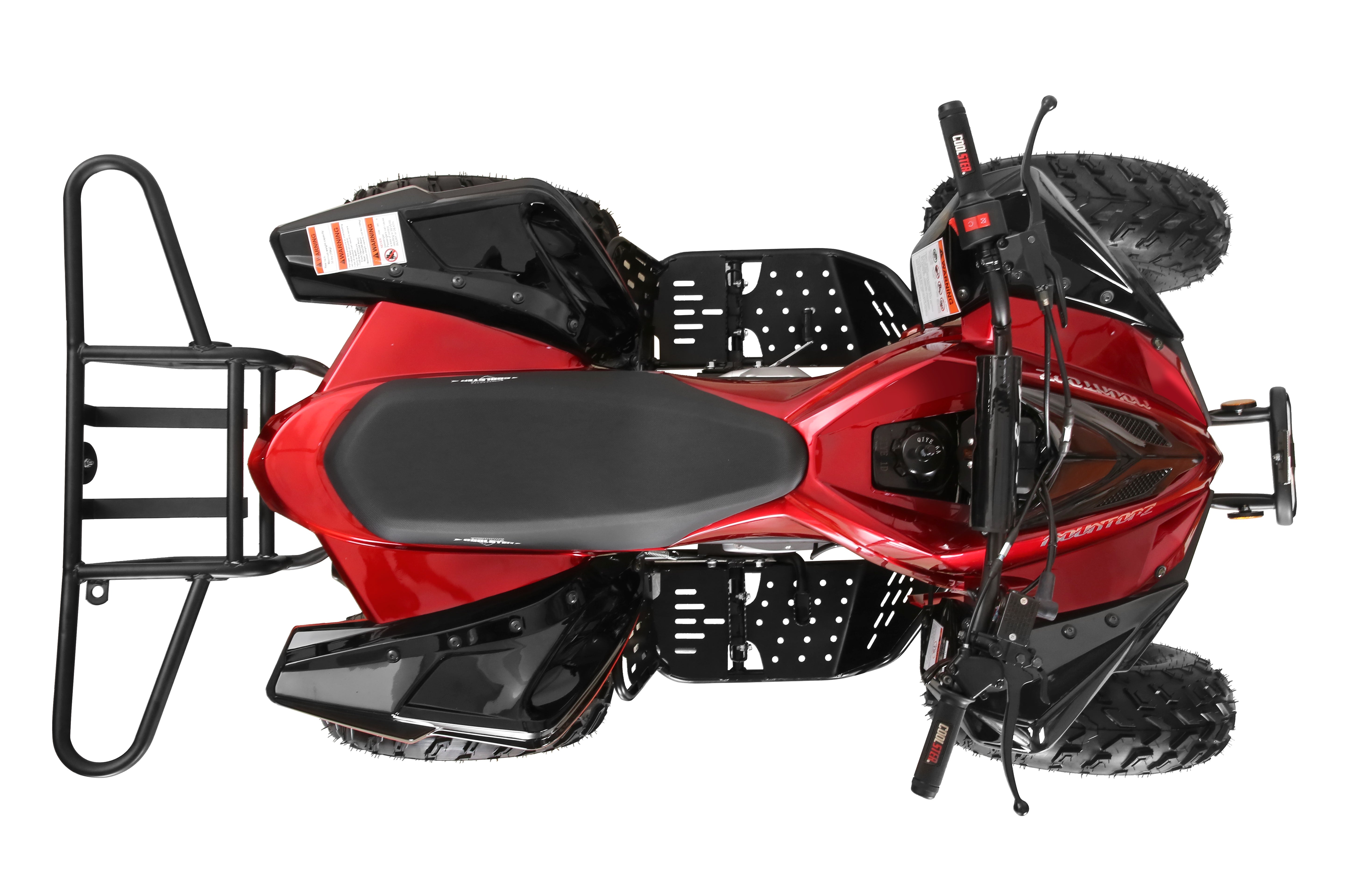 Coolster Gas ATV, 200CC 4-Stroke Mini Gas 4 Wheeler with Front and Rear Disc Brake, with Speed Control and LED Lights, Weight Support Up to 220 LBS, Max Speed 15mph