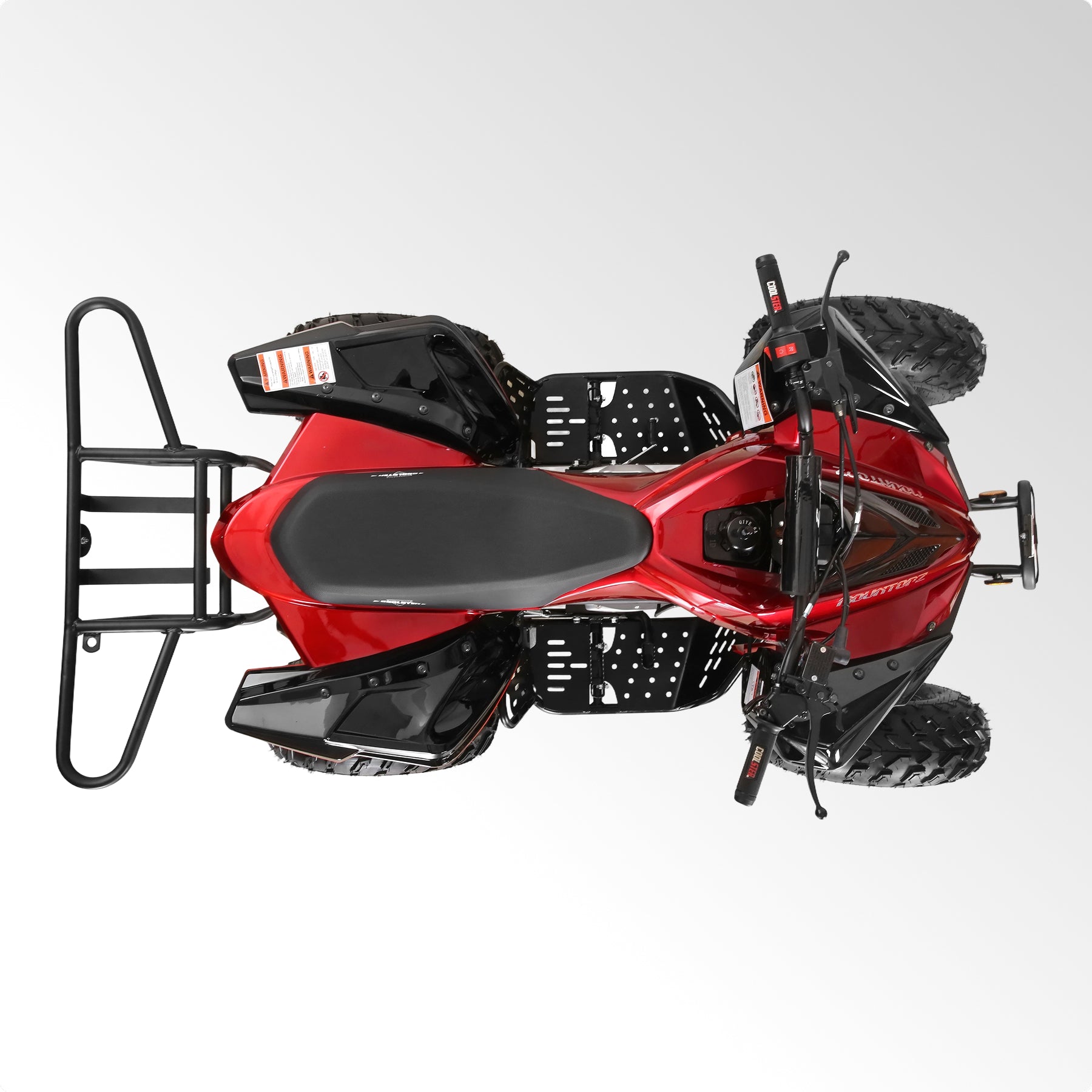 Coolster Gas ATV, 200CC 4-Stroke Mini Gas 4 Wheeler with Front and Rear Disc Brake, with Speed Control and LED Lights, Weight Support Up to 220 LBS, Max Speed 15mph