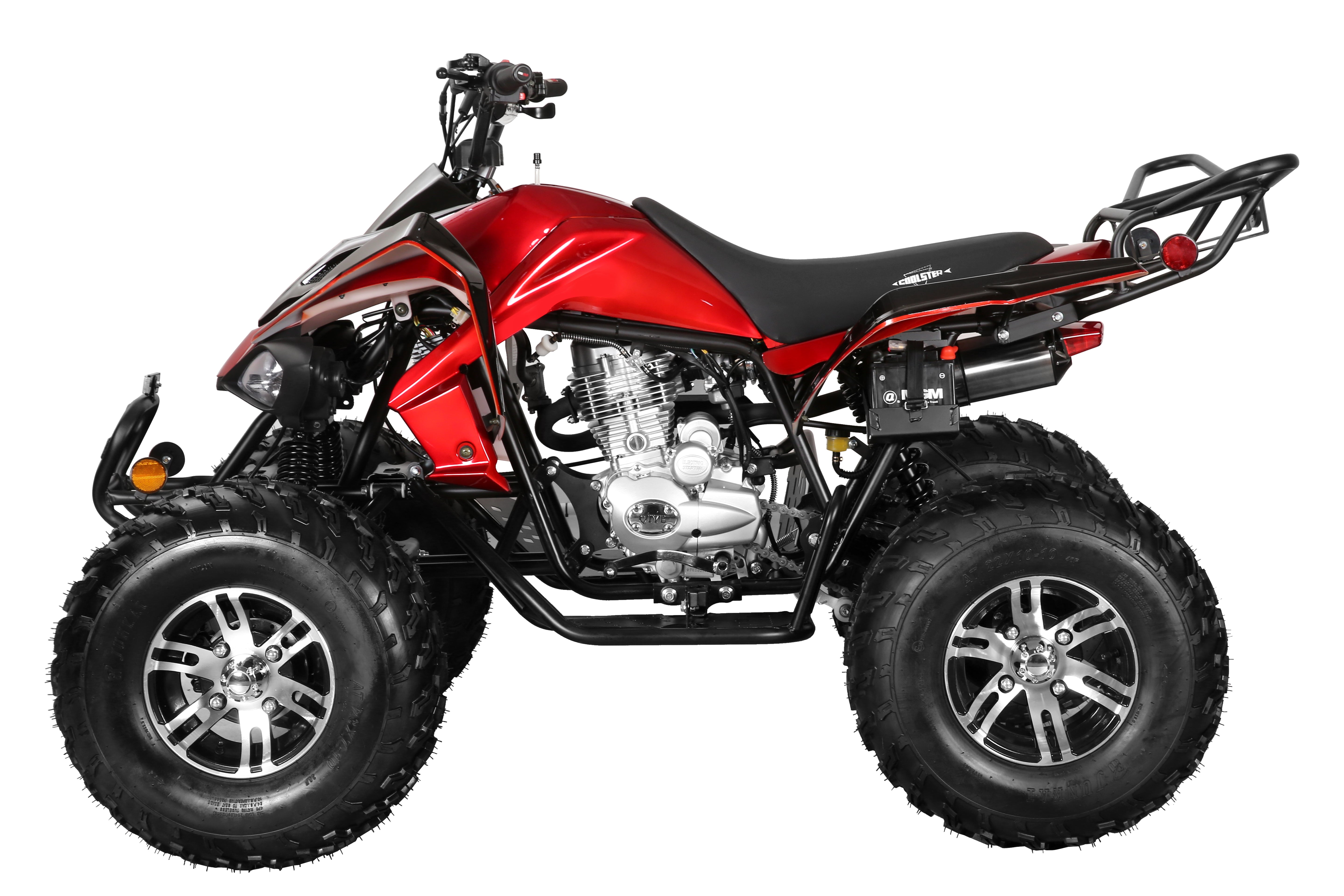 Coolster Gas ATV, 200CC 4-Stroke Mini Gas 4 Wheeler with Front and Rear Disc Brake, with Speed Control and LED Lights, Weight Support Up to 220 LBS, Max Speed 15mph