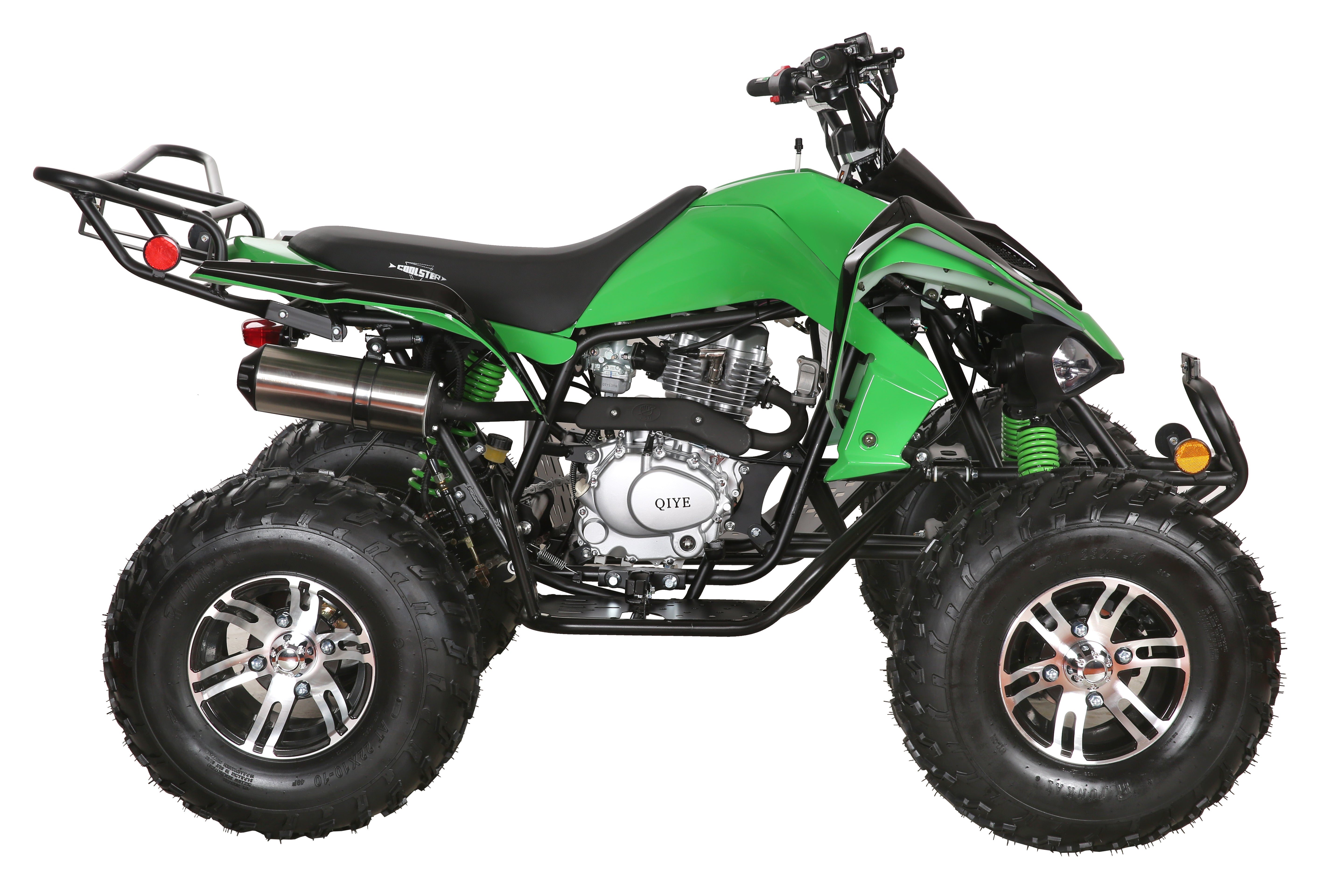 Coolster Gas ATV, 200CC 4-Stroke Mini Gas 4 Wheeler with Front and Rear Disc Brake, with Speed Control and LED Lights, Weight Support Up to 220 LBS, Max Speed 15mph