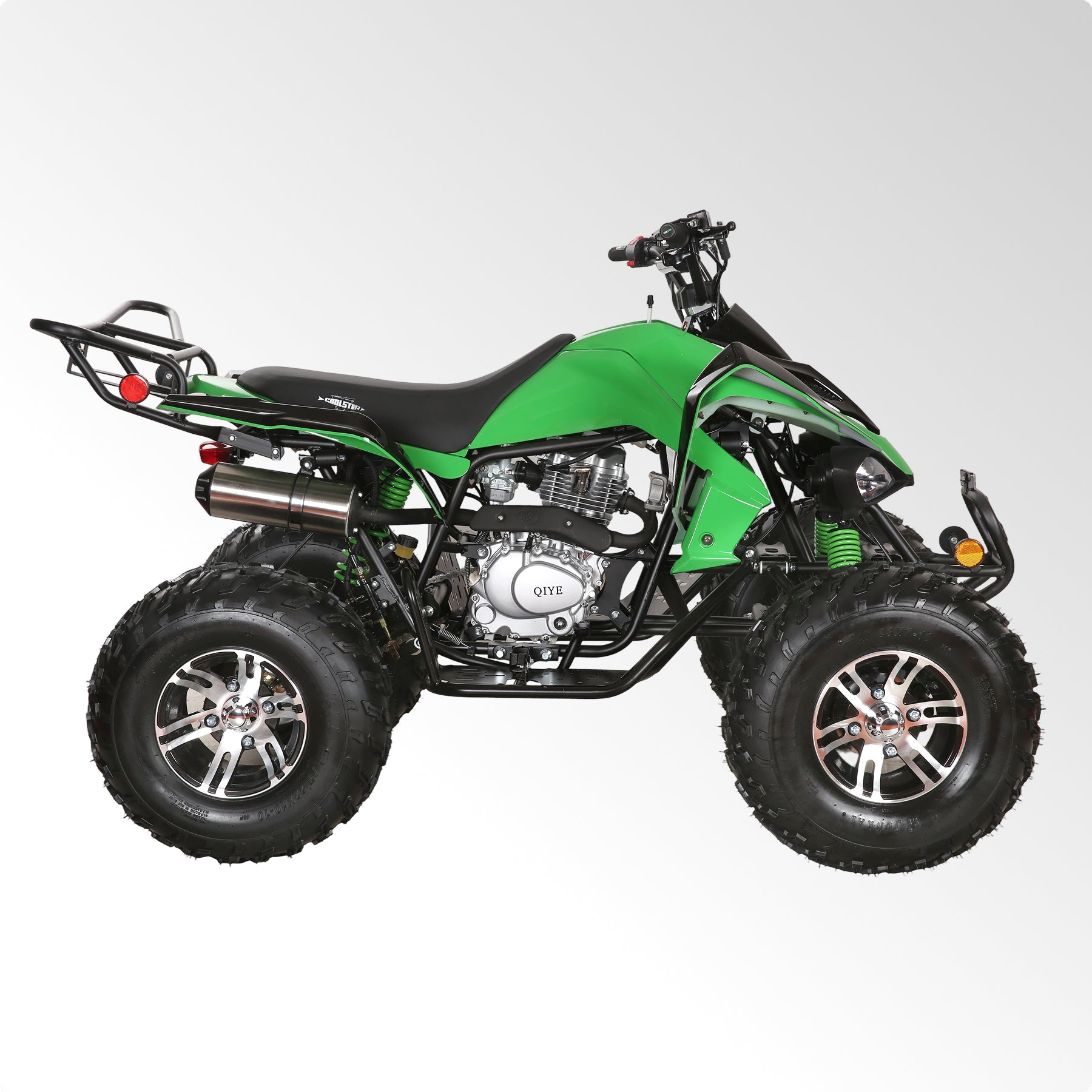 Coolster Gas ATV, 200CC 4-Stroke Mini Gas 4 Wheeler with Front and Rear Disc Brake, with Speed Control and LED Lights, Weight Support Up to 220 LBS, Max Speed 15mph