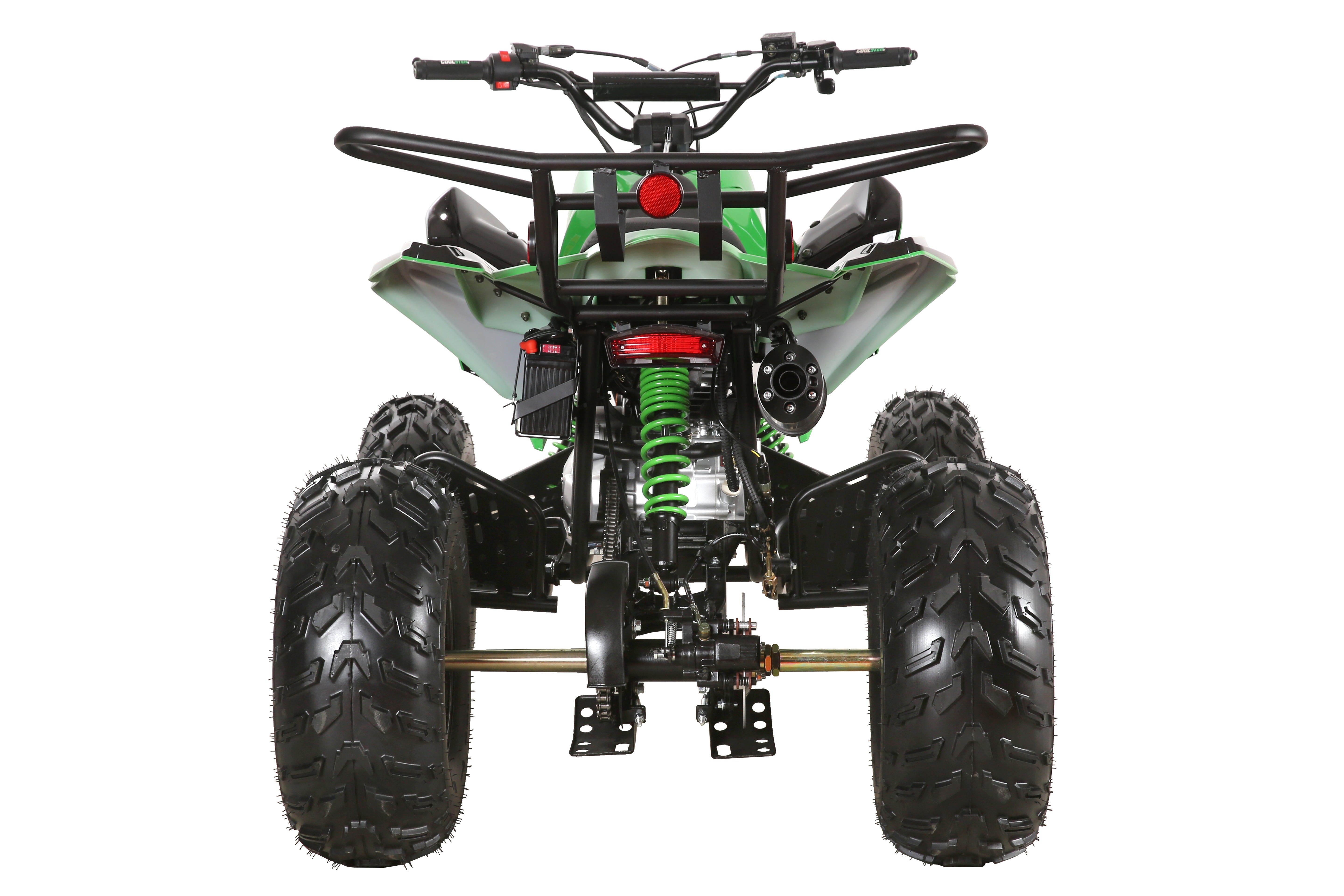 Coolster Gas ATV, 200CC 4-Stroke Mini Gas 4 Wheeler with Front and Rear Disc Brake, with Speed Control and LED Lights, Weight Support Up to 220 LBS, Max Speed 15mph