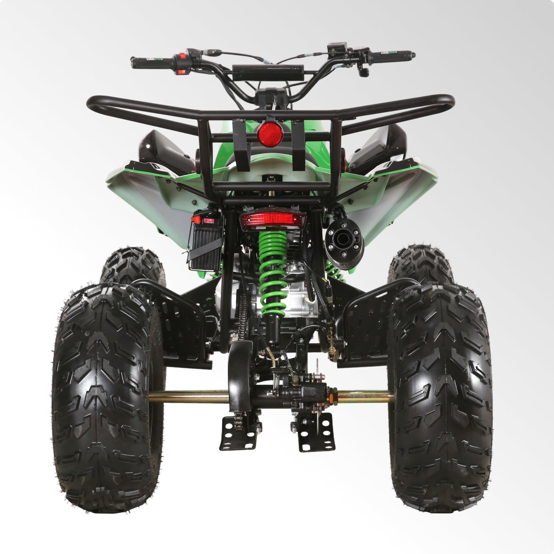 Coolster Gas ATV, 200CC 4-Stroke Mini Gas 4 Wheeler with Front and Rear Disc Brake, with Speed Control and LED Lights, Weight Support Up to 220 LBS, Max Speed 15mph
