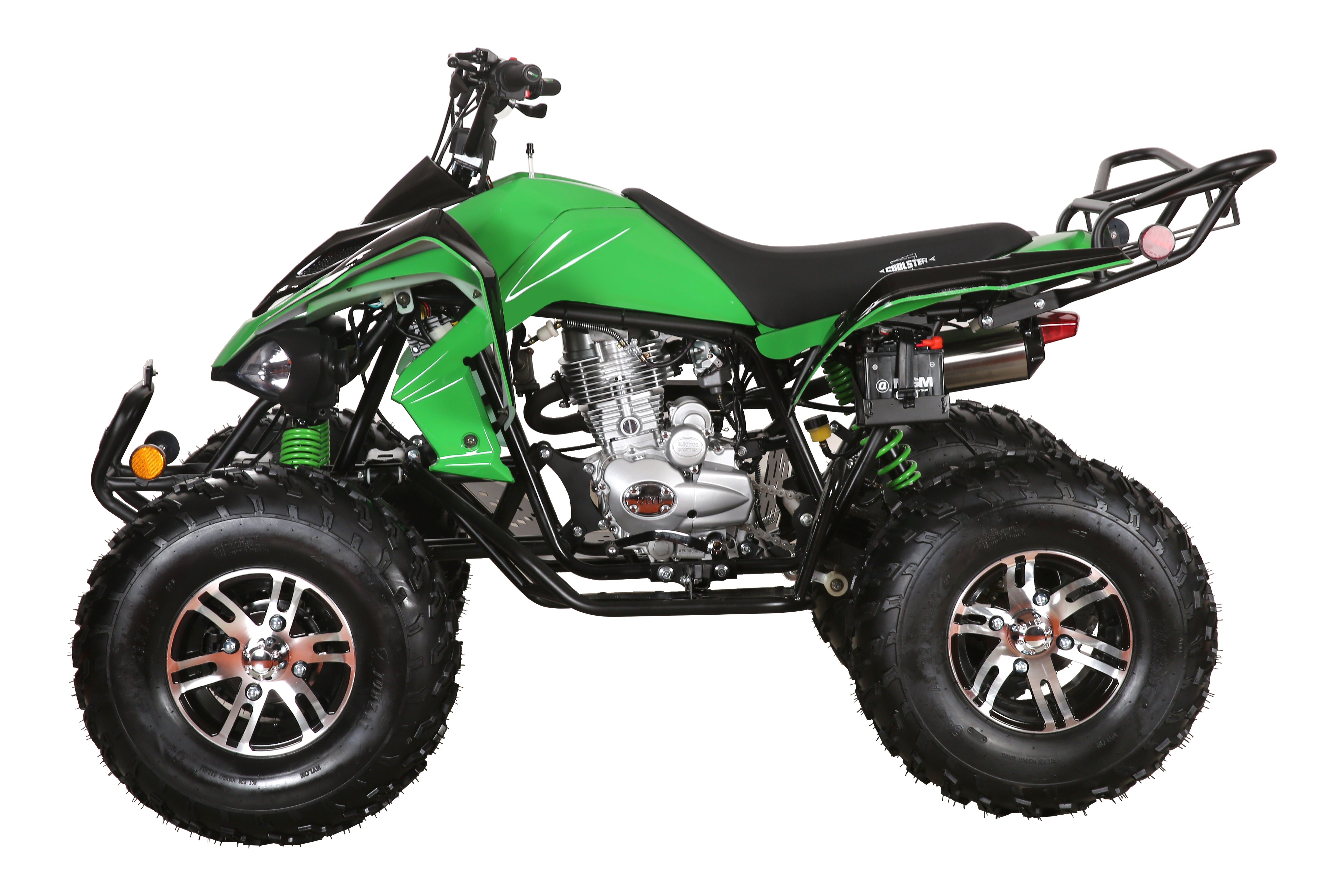 Coolster Gas ATV, 200CC 4-Stroke Mini Gas 4 Wheeler with Front and Rear Disc Brake, with Speed Control and LED Lights, Weight Support Up to 220 LBS, Max Speed 15mph