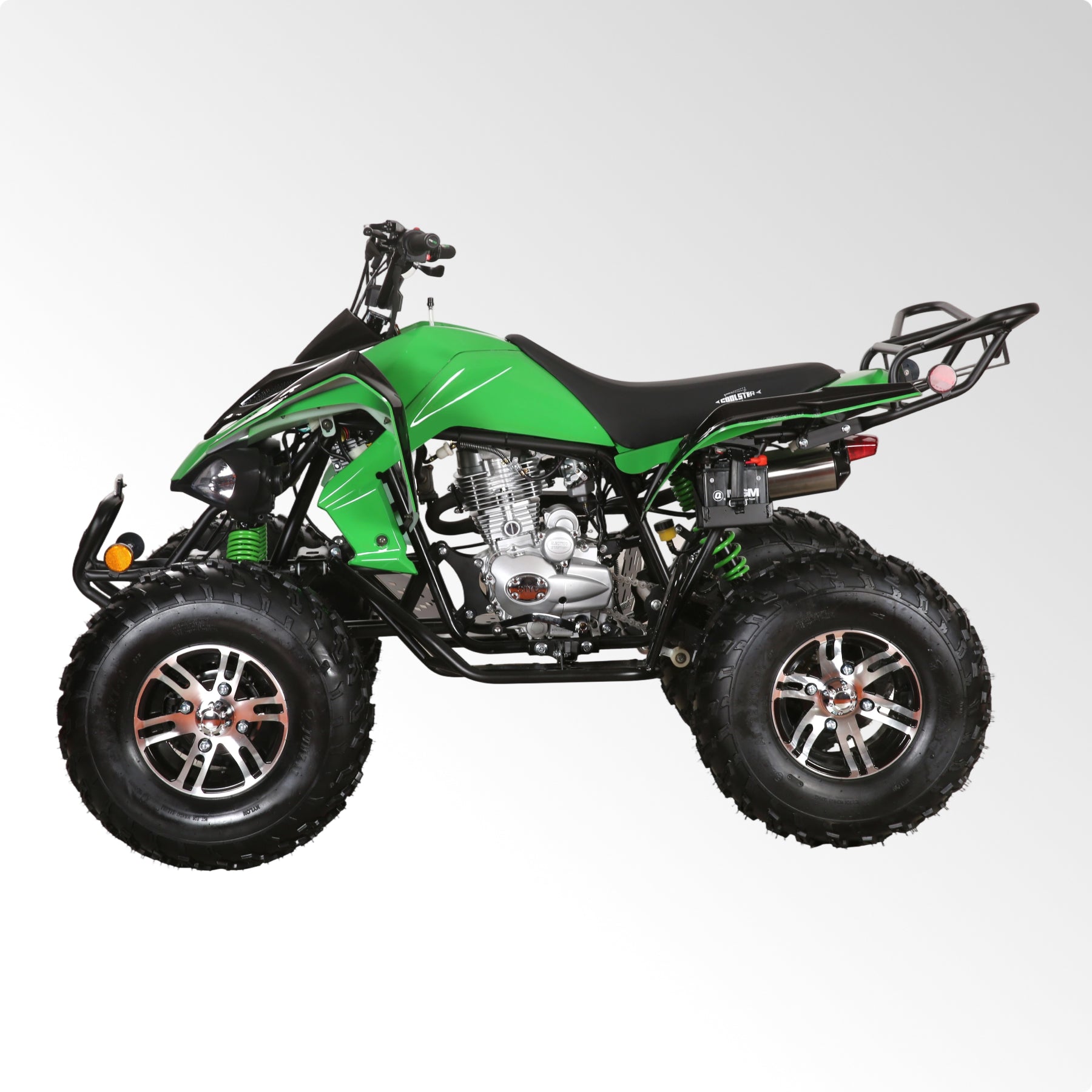 Coolster Gas ATV, 200CC 4-Stroke Mini Gas 4 Wheeler with Front and Rear Disc Brake, with Speed Control and LED Lights, Weight Support Up to 220 LBS, Max Speed 15mph
