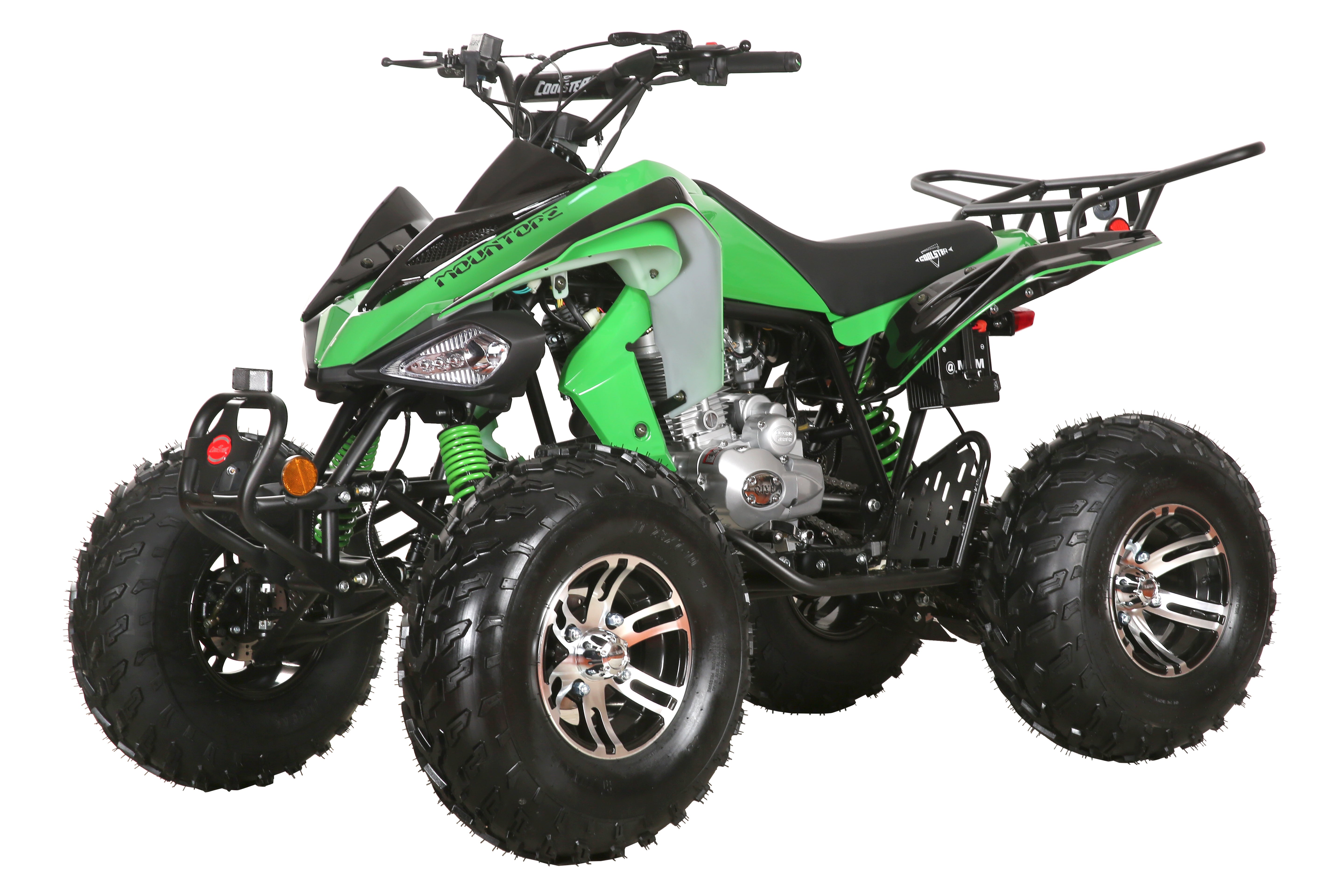 Coolster Gas ATV, 200CC 4-Stroke Mini Gas 4 Wheeler with Front and Rear Disc Brake, with Speed Control and LED Lights, Weight Support Up to 220 LBS, Max Speed 15mph