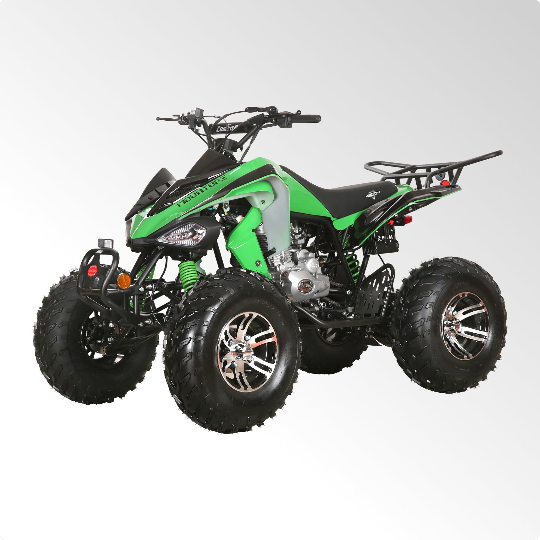 Coolster Gas ATV, 200CC 4-Stroke Mini Gas 4 Wheeler with Front and Rear Disc Brake, with Speed Control and LED Lights, Weight Support Up to 220 LBS, Max Speed 15mph