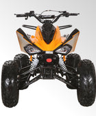 Coolster Gas ATV, 200CC 4-Stroke Mini Gas 4 Wheeler with Front and Rear Disc Brake, with Speed Control and LED Lights, Weight Support Up to 220 LBS, Max Speed 15mph