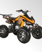 Coolster Gas ATV, 200CC 4-Stroke Mini Gas 4 Wheeler with Front and Rear Disc Brake, with Speed Control and LED Lights, Weight Support Up to 220 LBS, Max Speed 15mph