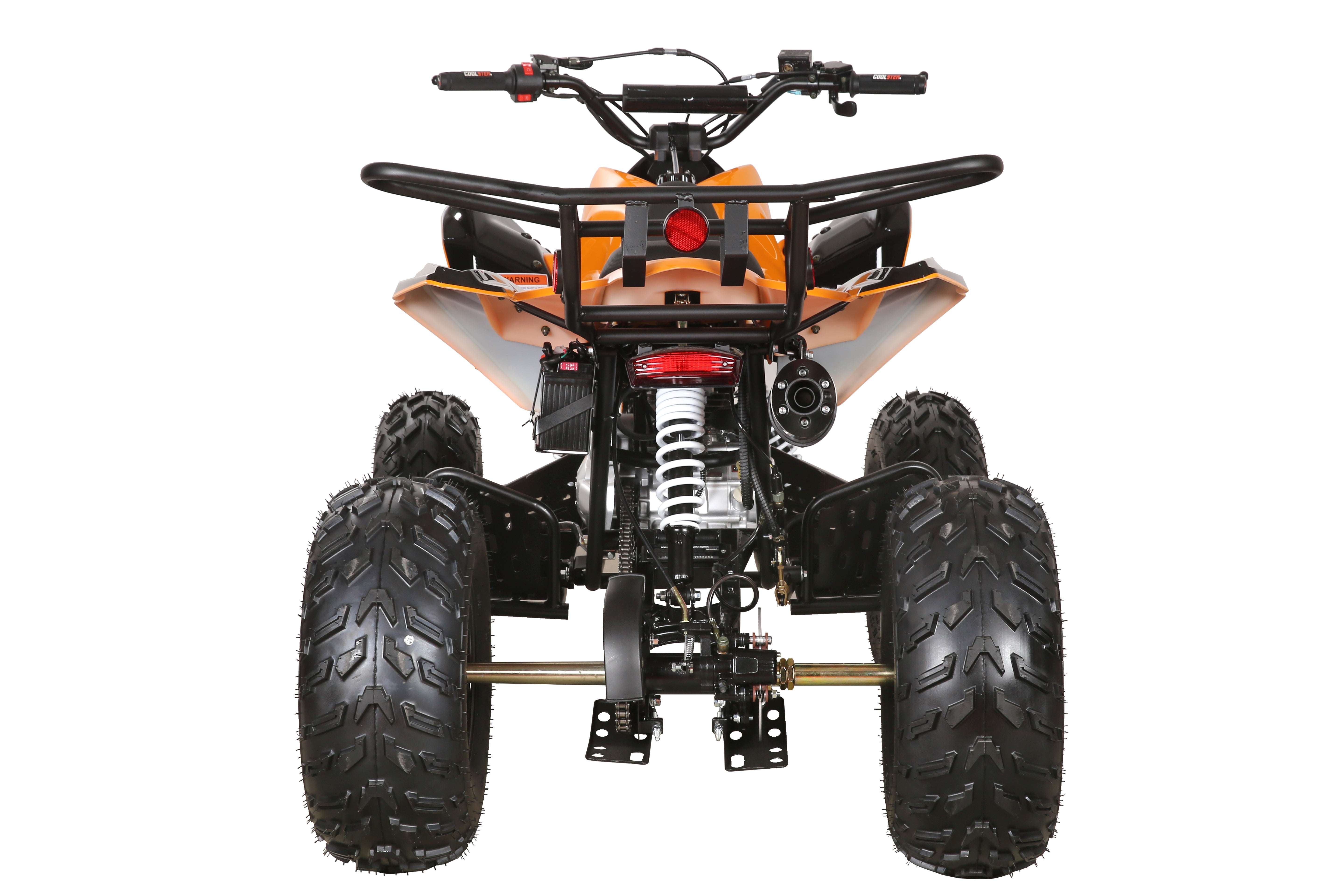 Coolster Gas ATV, 200CC 4-Stroke Mini Gas 4 Wheeler with Front and Rear Disc Brake, with Speed Control and LED Lights, Weight Support Up to 220 LBS, Max Speed 15mph