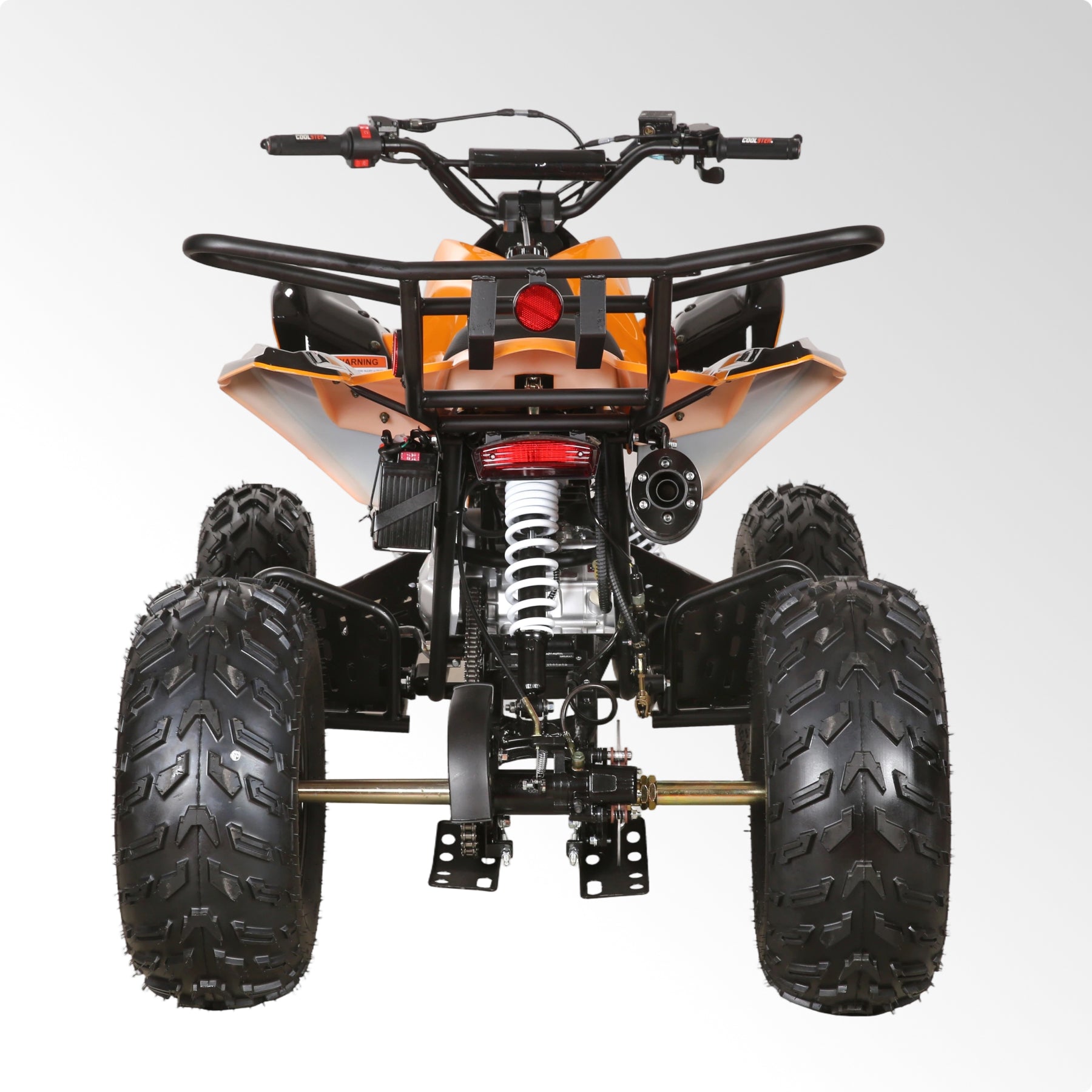 Coolster Gas ATV, 200CC 4-Stroke Mini Gas 4 Wheeler with Front and Rear Disc Brake, with Speed Control and LED Lights, Weight Support Up to 220 LBS, Max Speed 15mph