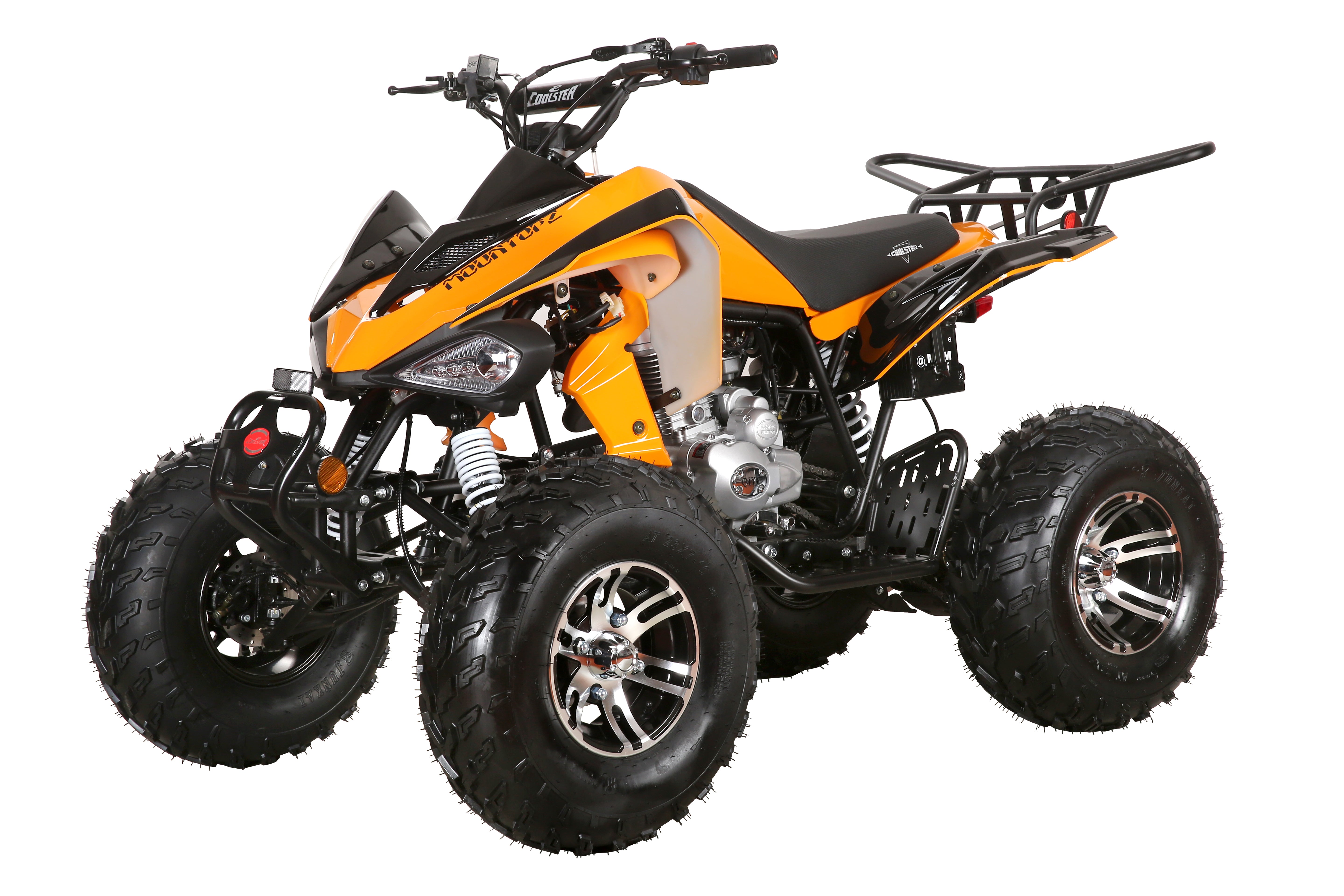 Coolster Gas ATV, 200CC 4-Stroke Mini Gas 4 Wheeler with Front and Rear Disc Brake, with Speed Control and LED Lights, Weight Support Up to 220 LBS, Max Speed 15mph